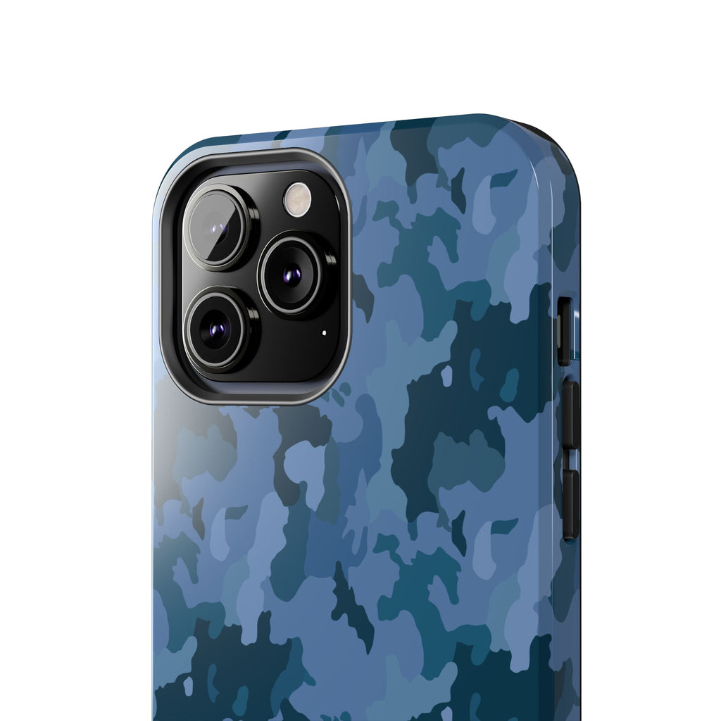 Tough Phone Cases - Blue Camo