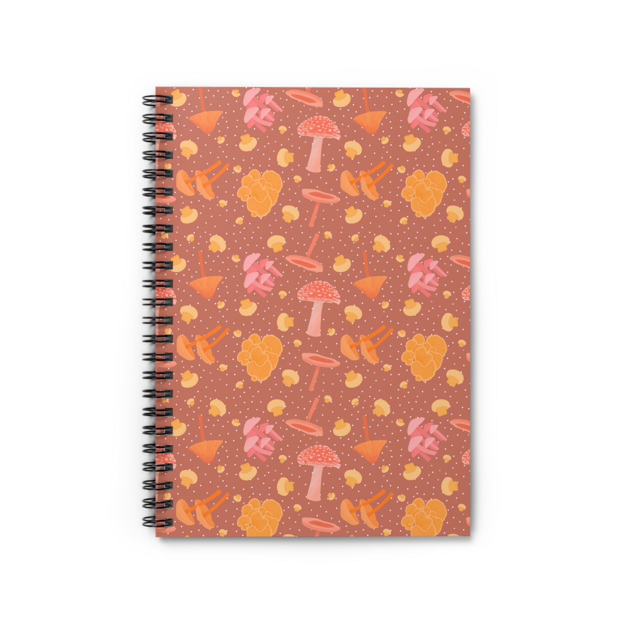 Spiral Notebook - Ruled Line - Mushrooms