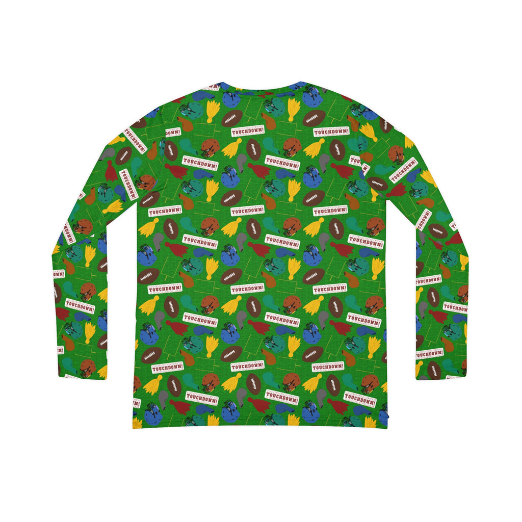 Women's Long Sleeve V-neck Shirt - Football Frenzy