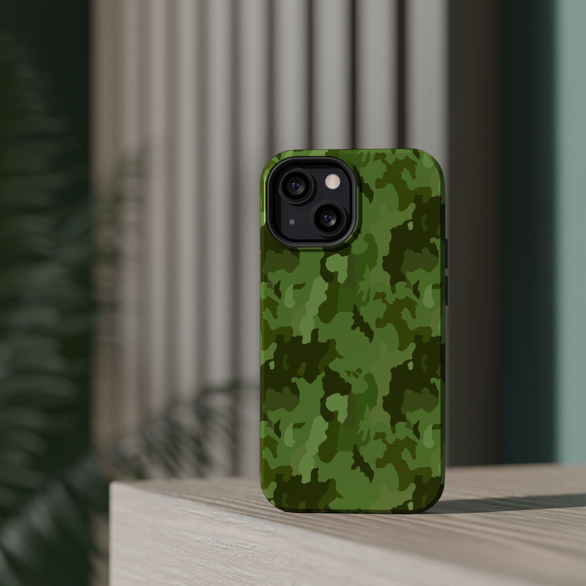 Magnetic Impact-Resistant Cases - Green Camo