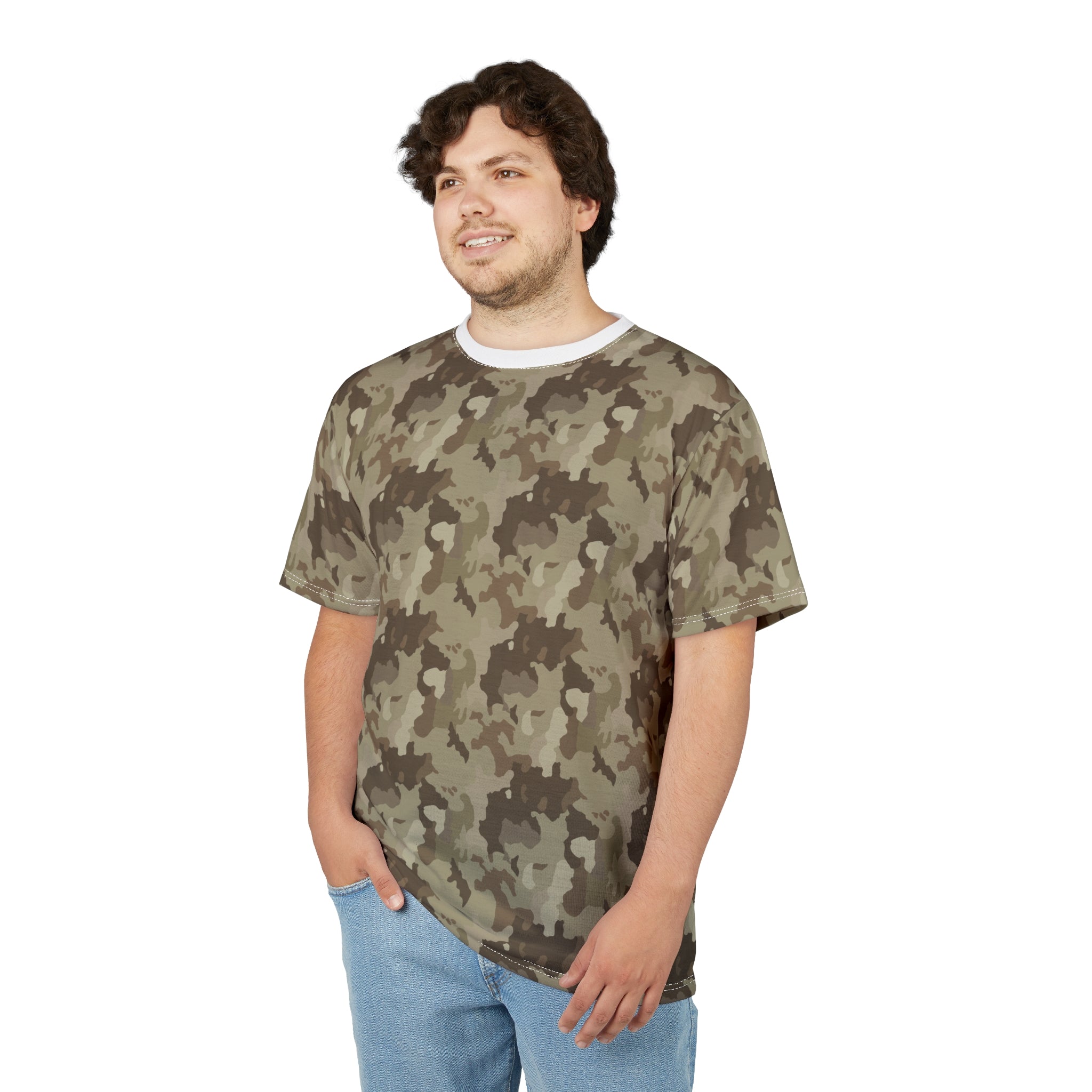 Unisex Cut & Sew Tee - Desert Camo