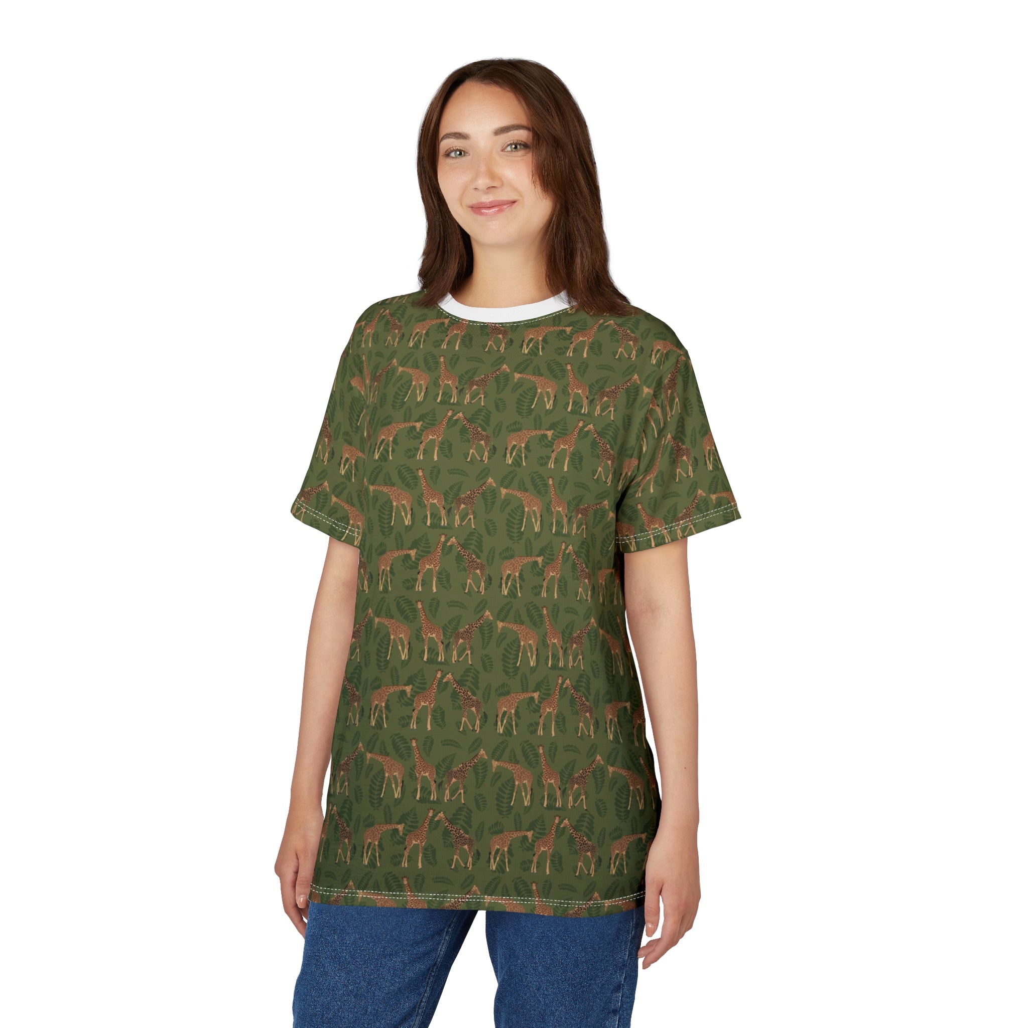 Unisex Cut & Sew Tee - Giraffes