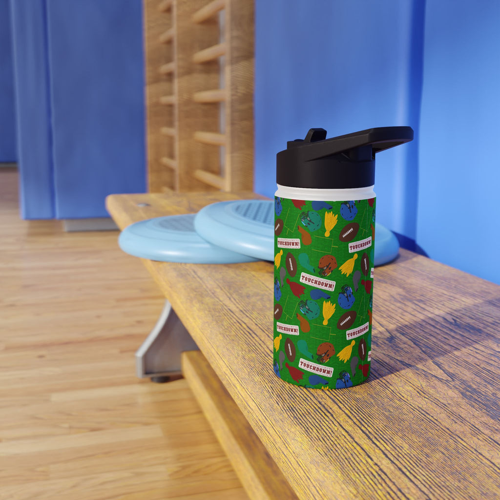 Stainless Steel Water Bottle, Standard Lid - Football