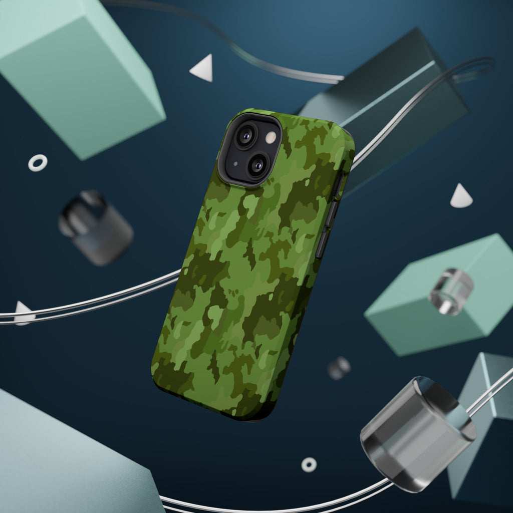 Magnetic Impact-Resistant Cases - Green Camo