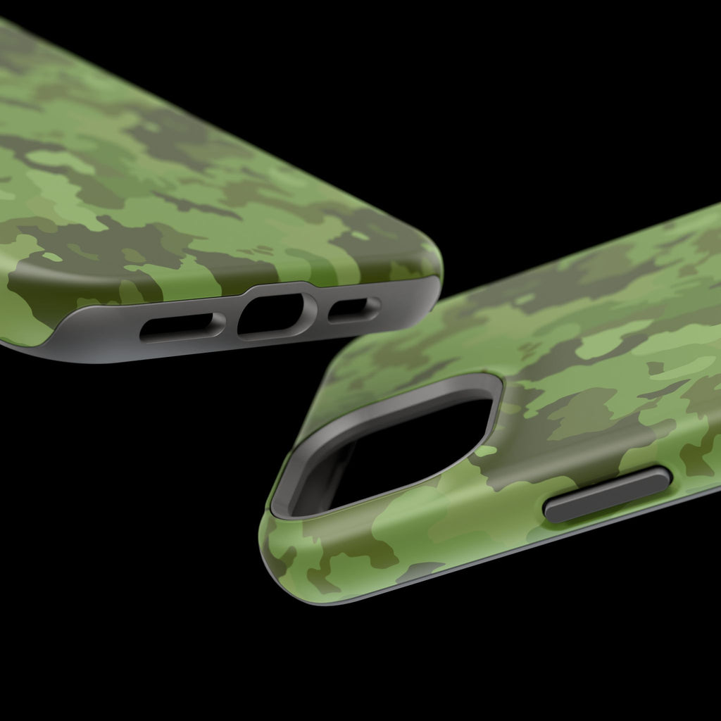 Magnetic Impact-Resistant Cases - Green Camo