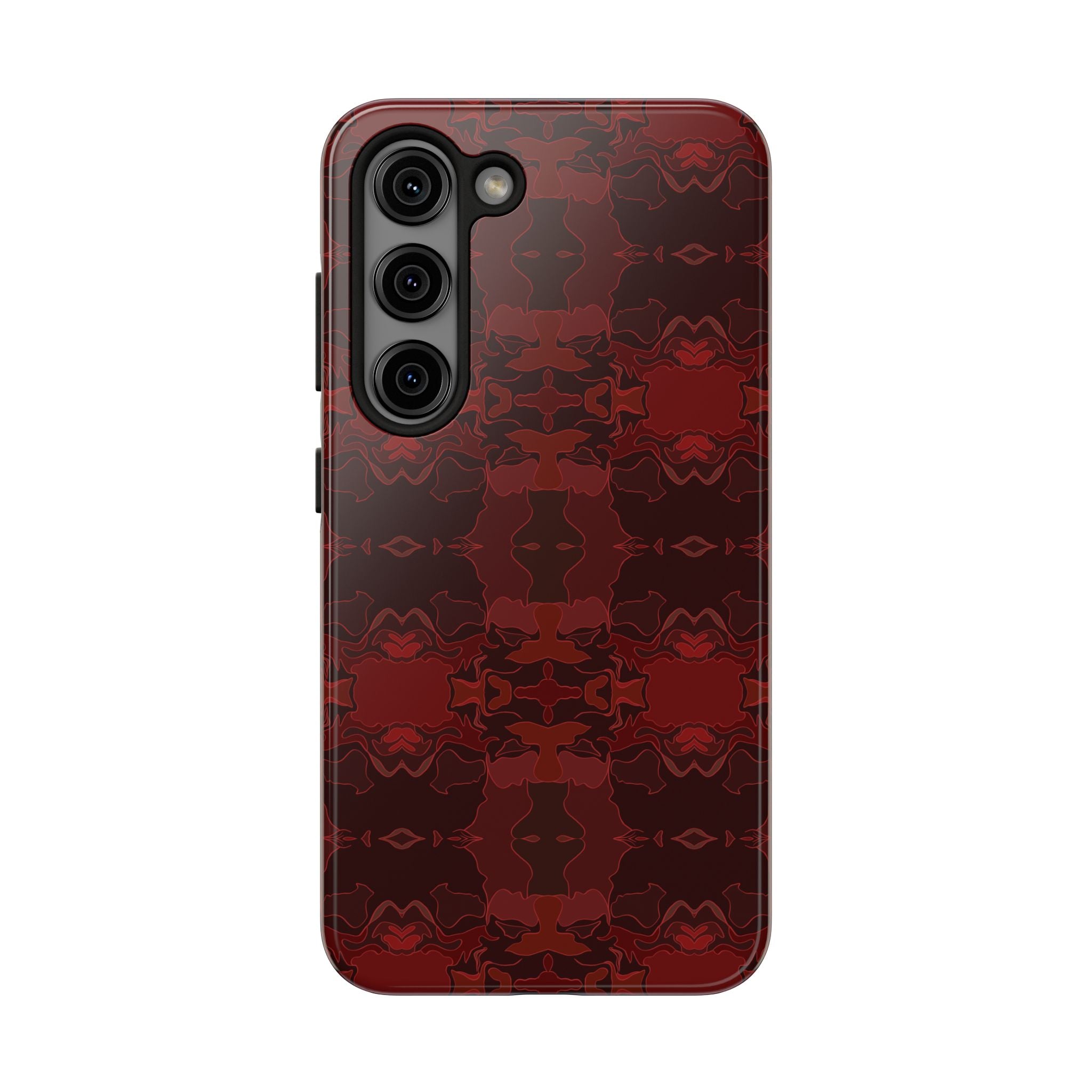 Tough Phone Cases - Red Kaleidoscope Pattern