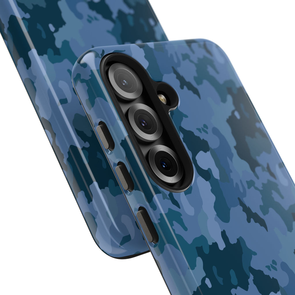 Tough Phone Cases - Blue Camo