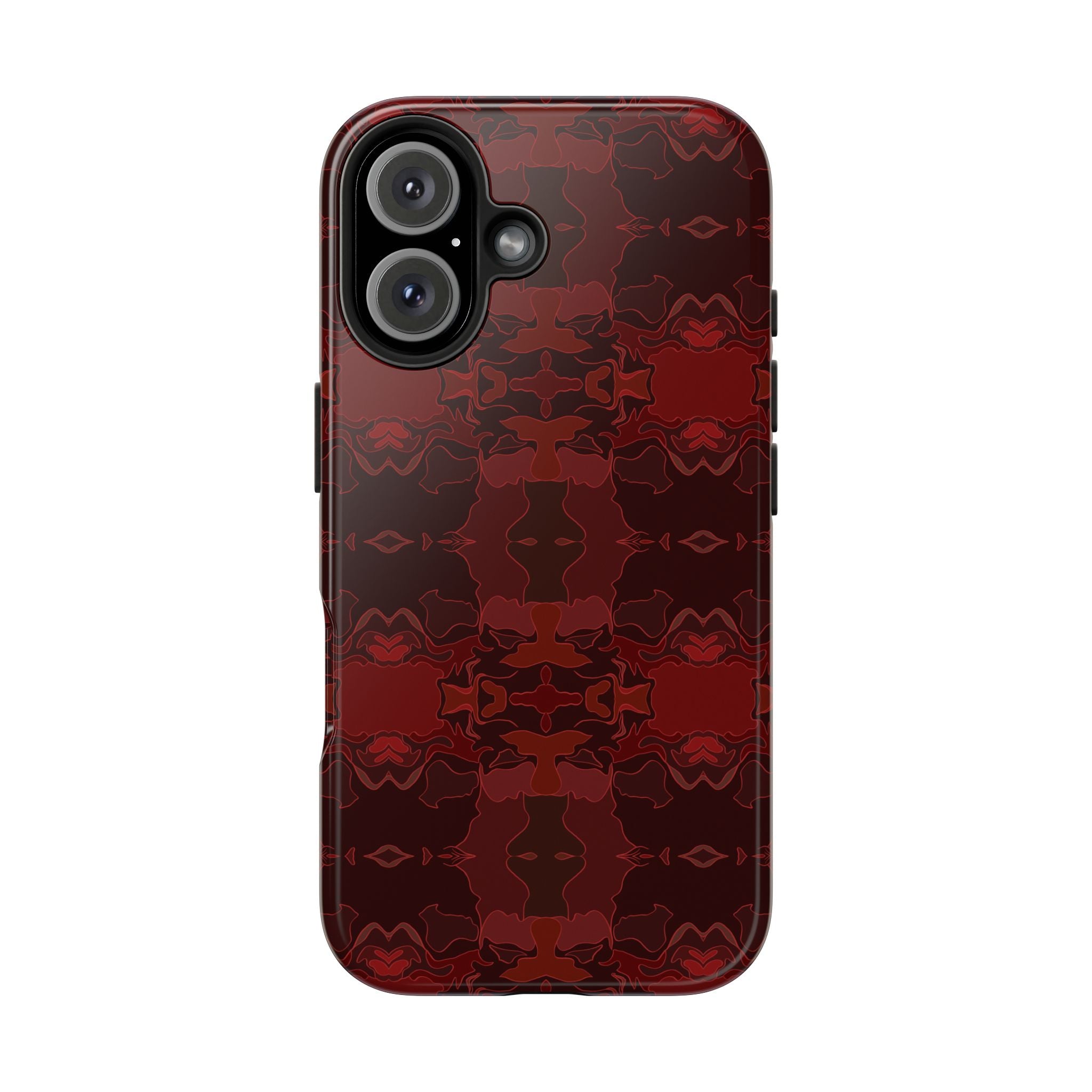 Tough Phone Cases - Red Kaleidoscope Pattern