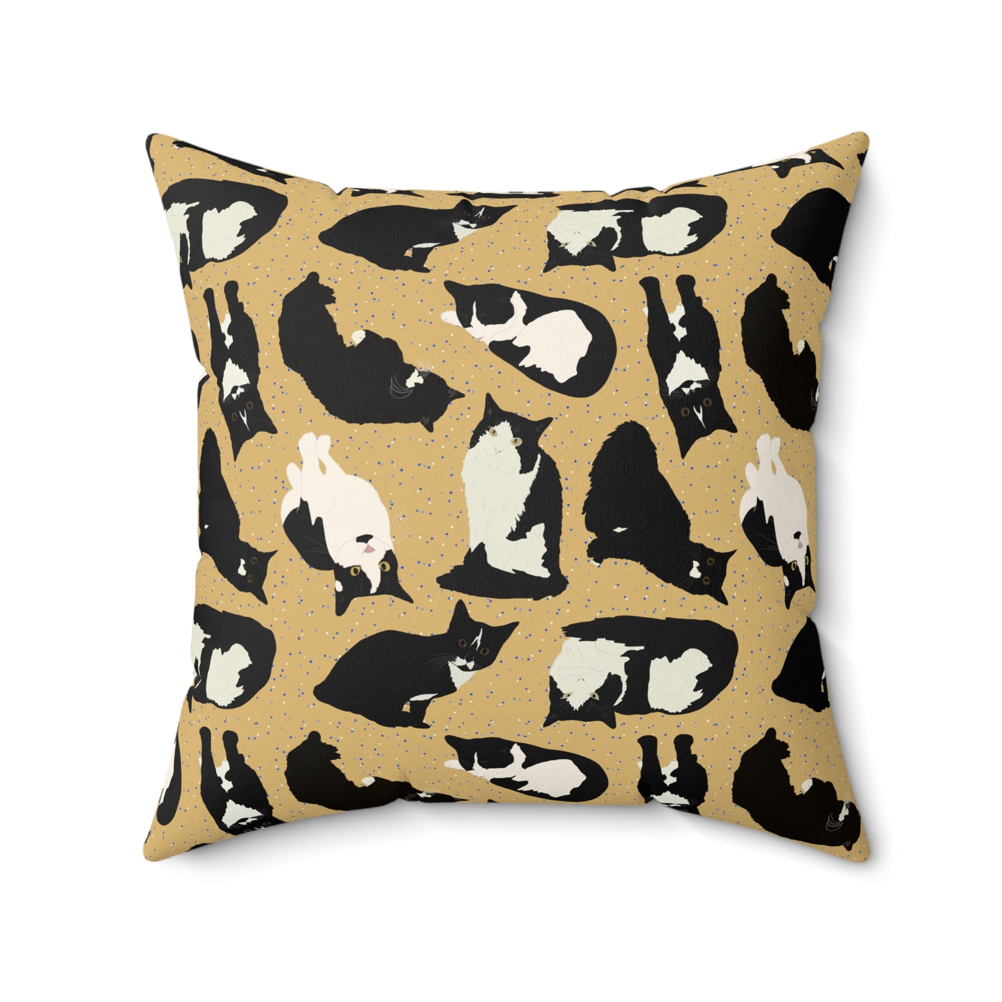 Spun Polyester Square Pillow - Cats