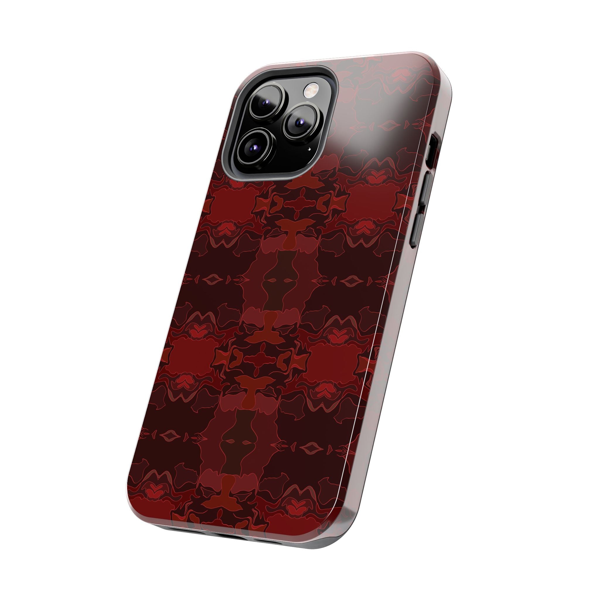 Tough Phone Cases - Red Kaleidoscope Pattern