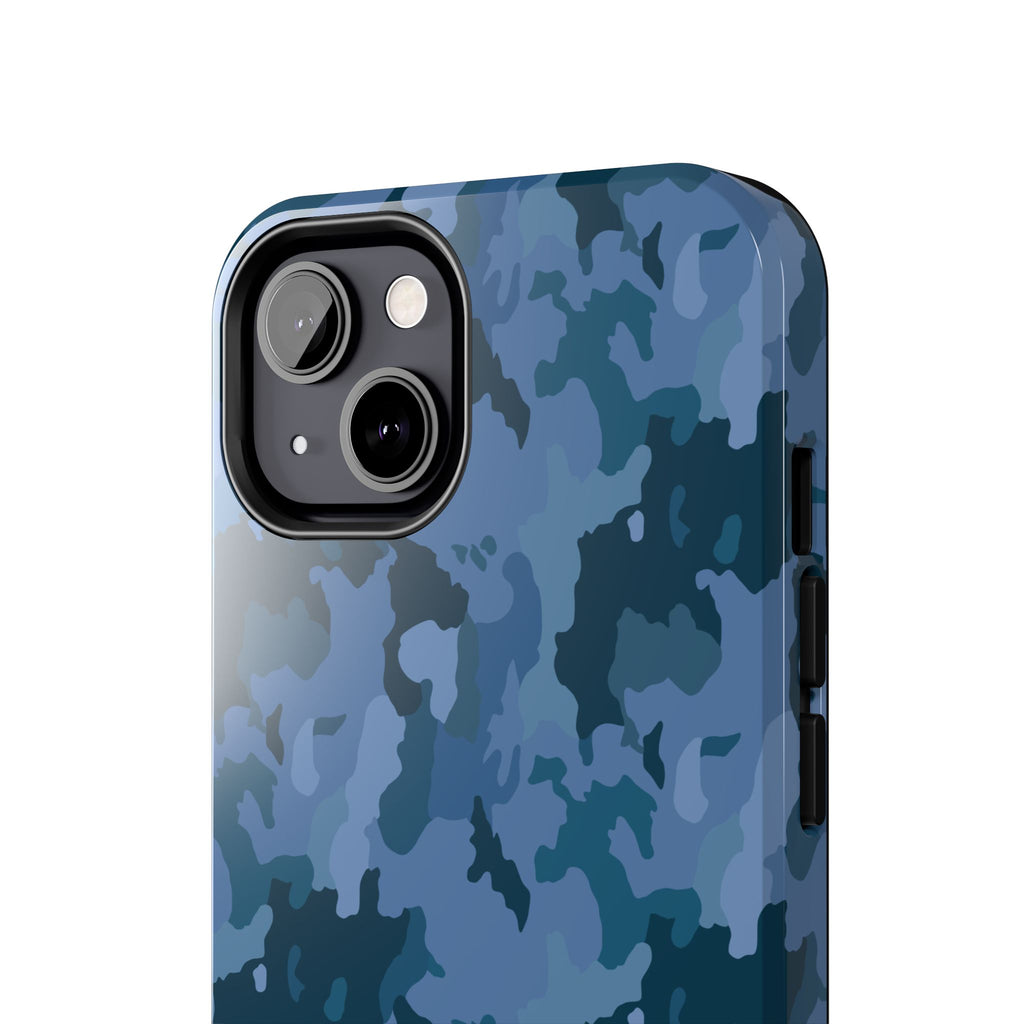 Tough Phone Cases - Blue Camo
