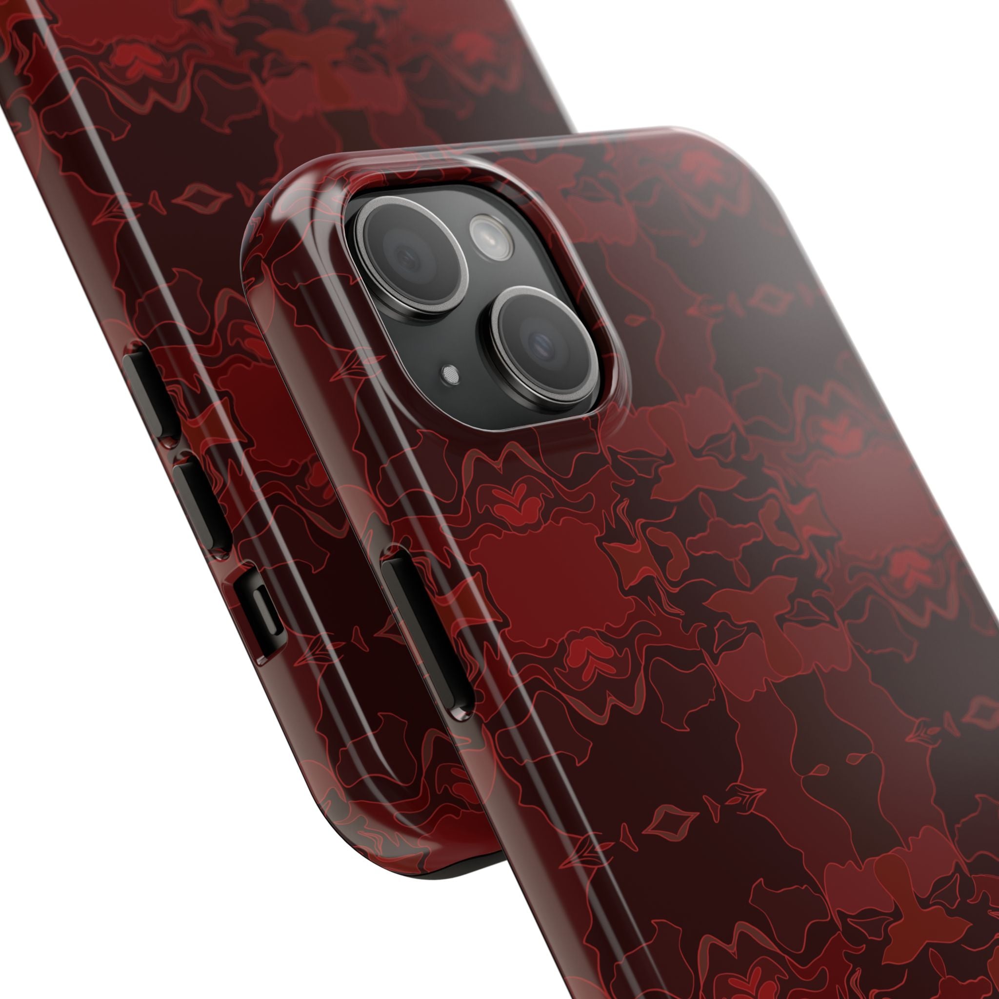 Tough Phone Cases - Red Kaleidoscope Pattern