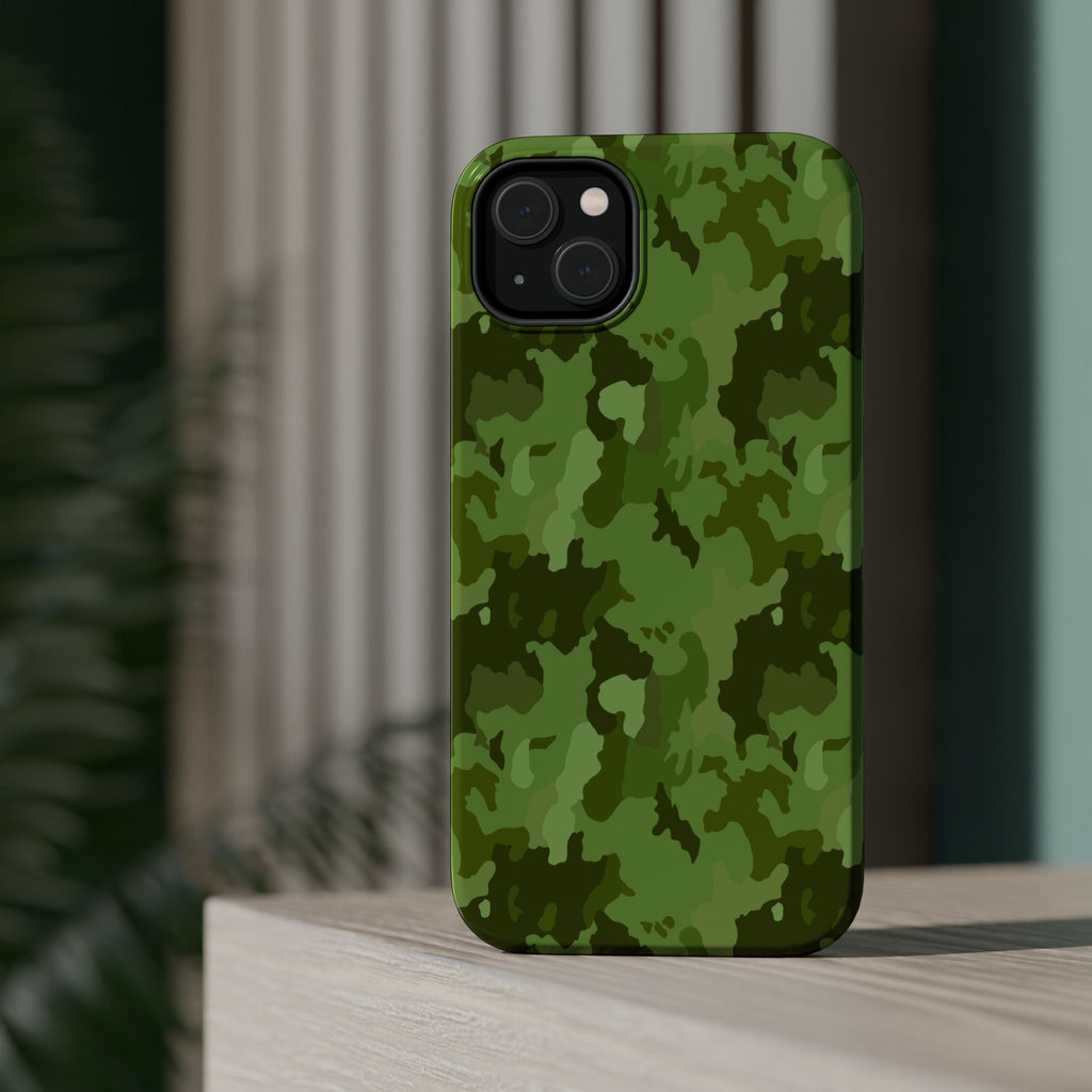 Magnetic Impact-Resistant Cases - Green Camo
