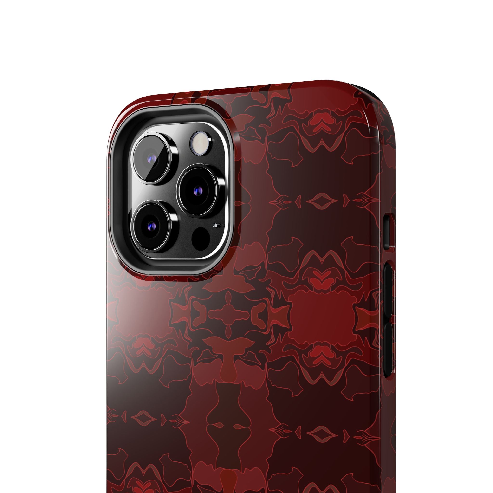 Tough Phone Cases - Red Kaleidoscope Pattern