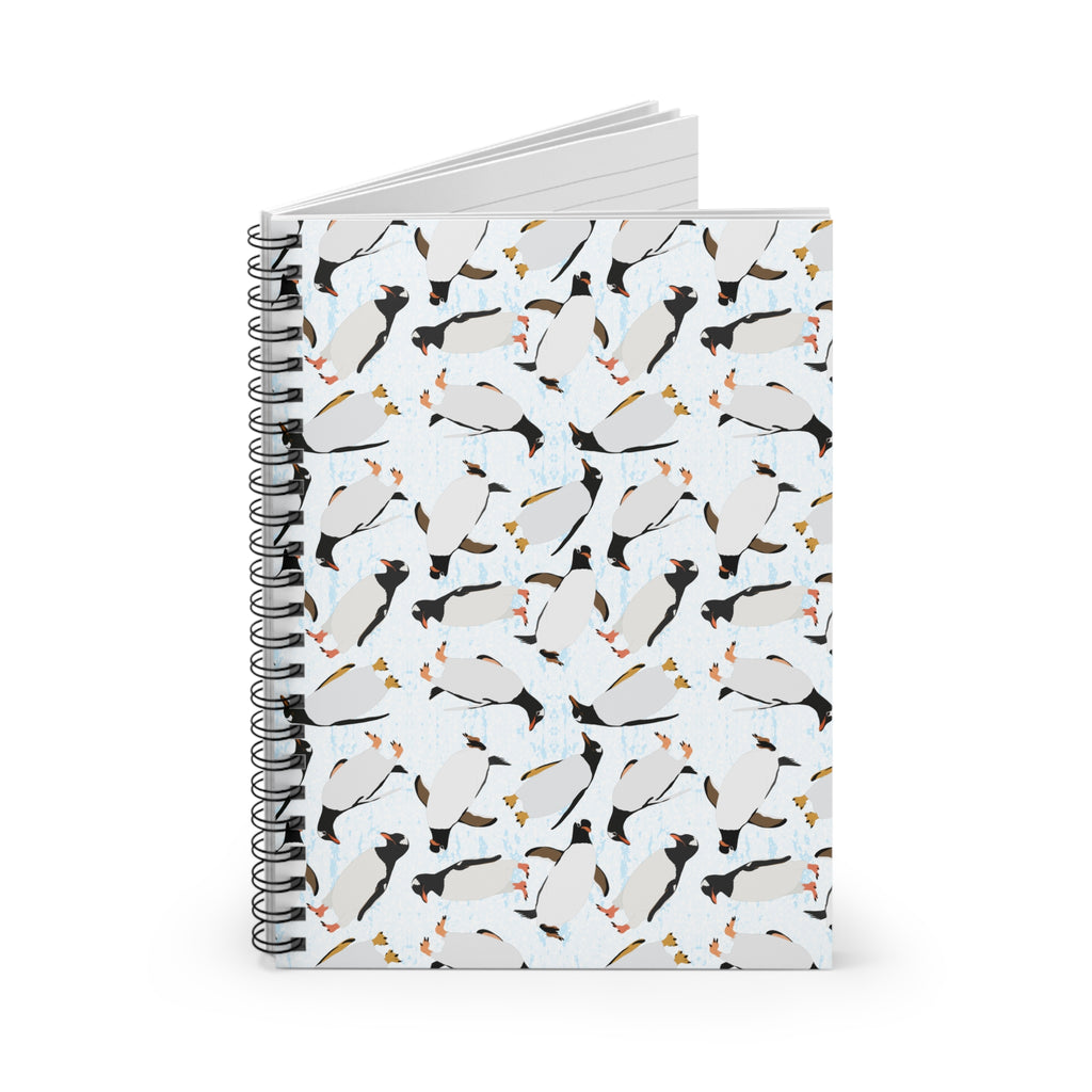 Spiral Notebook - Ruled Line - Penguins