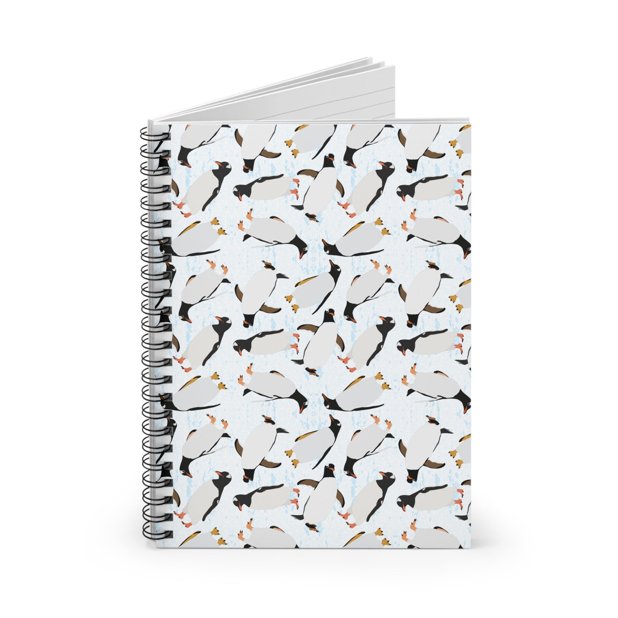 Spiral Notebook - Ruled Line - Penguins