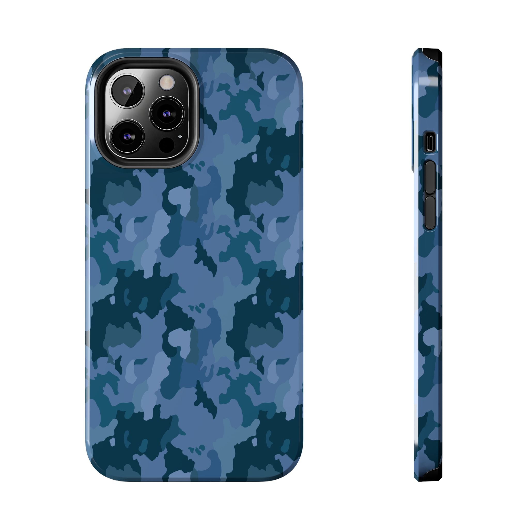 Tough Phone Cases - Blue Camo