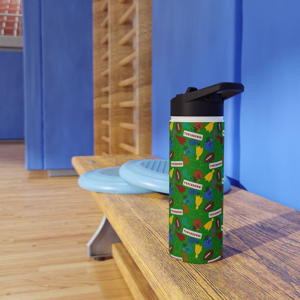 Stainless Steel Water Bottle, Standard Lid - Football