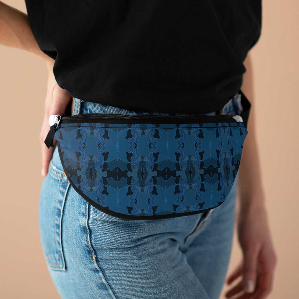 Fanny Pack - Blue Kaleidoscope Pattern