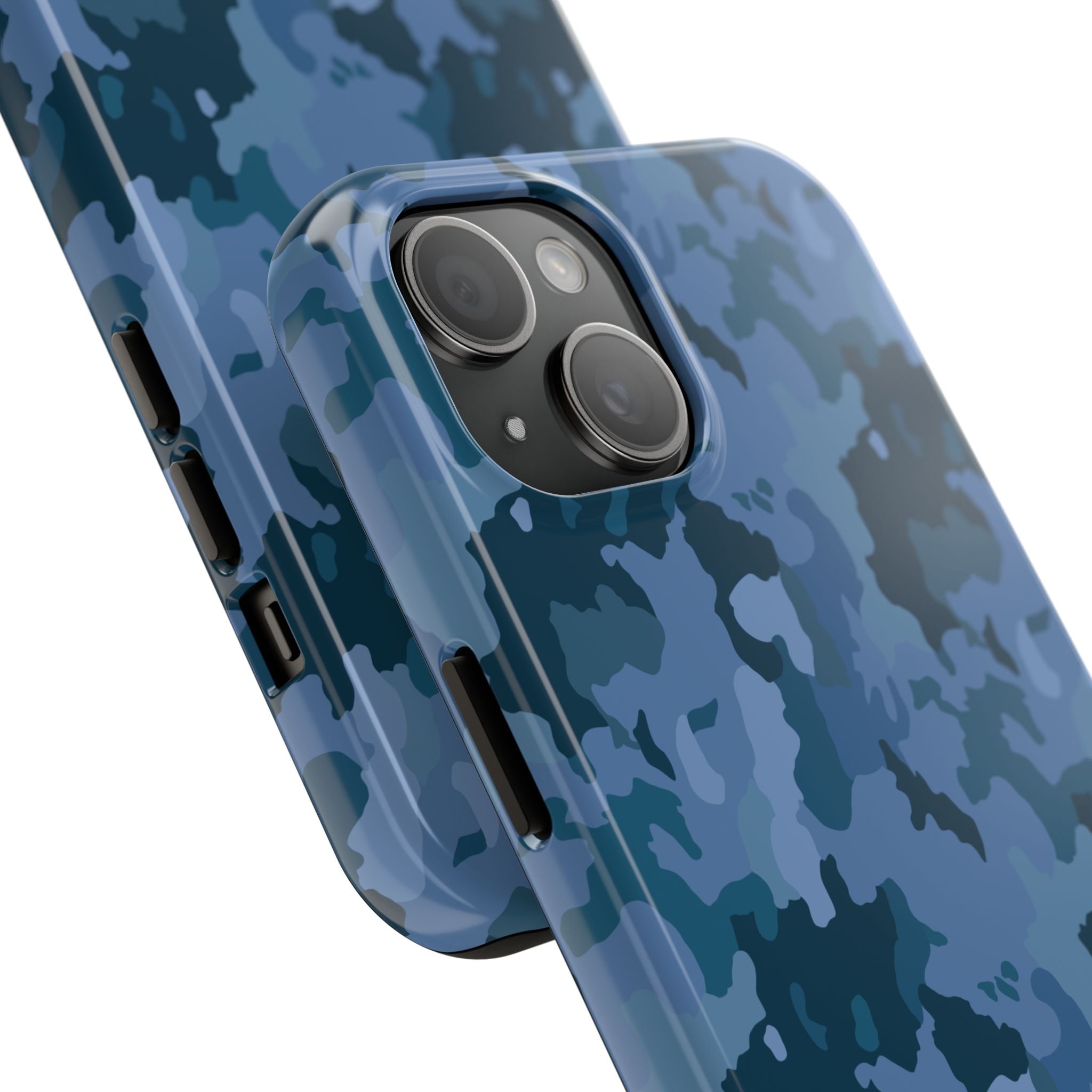 Tough Phone Cases - Blue Camo