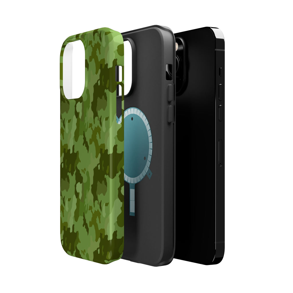 Magnetic Impact-Resistant Cases - Green Camo
