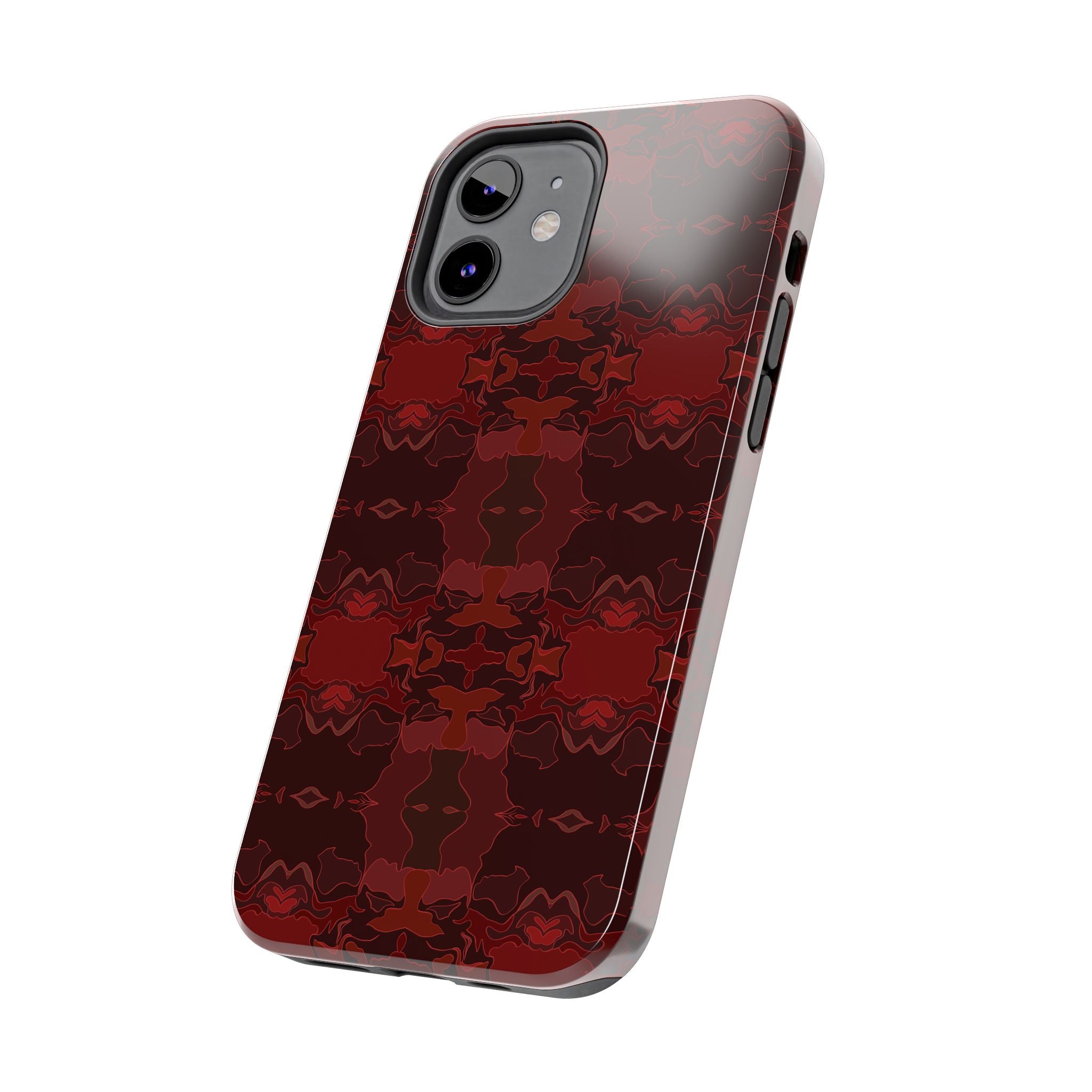 Tough Phone Cases - Red Kaleidoscope Pattern