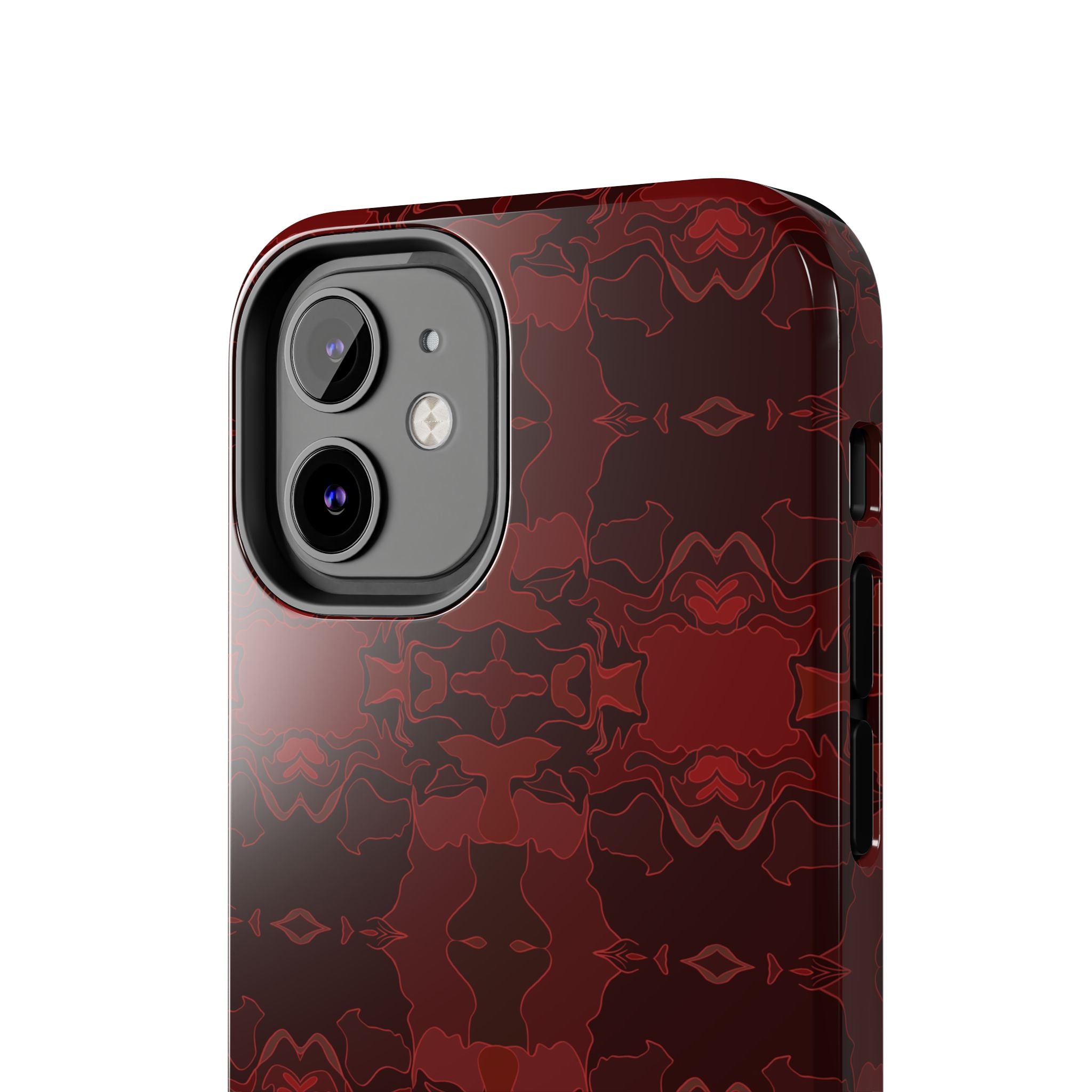 Tough Phone Cases - Red Kaleidoscope Pattern