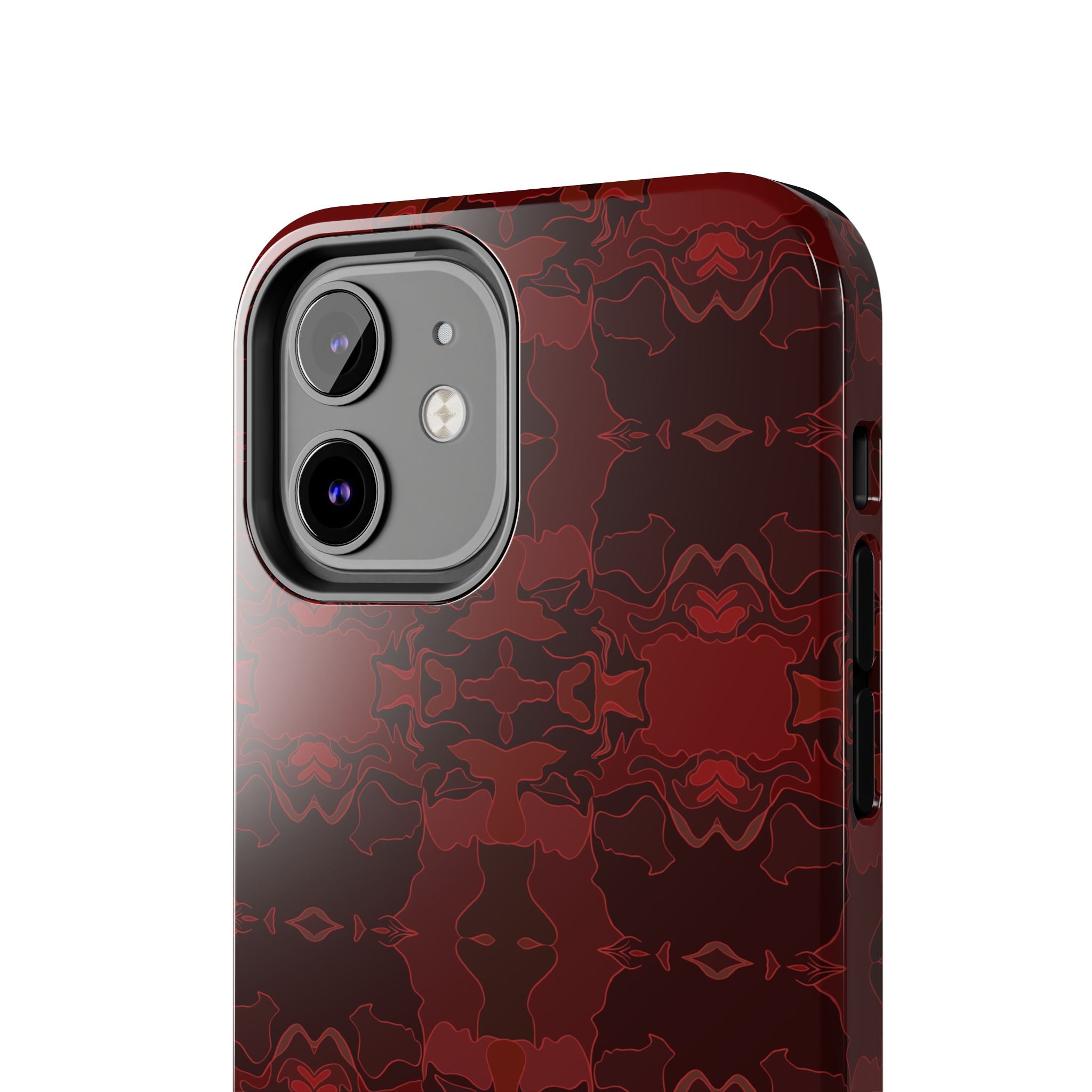 Tough Phone Cases - Red Kaleidoscope Pattern