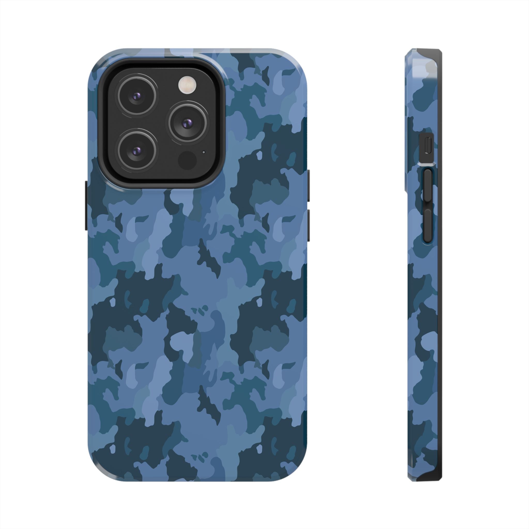 Tough Phone Cases - Blue Camo
