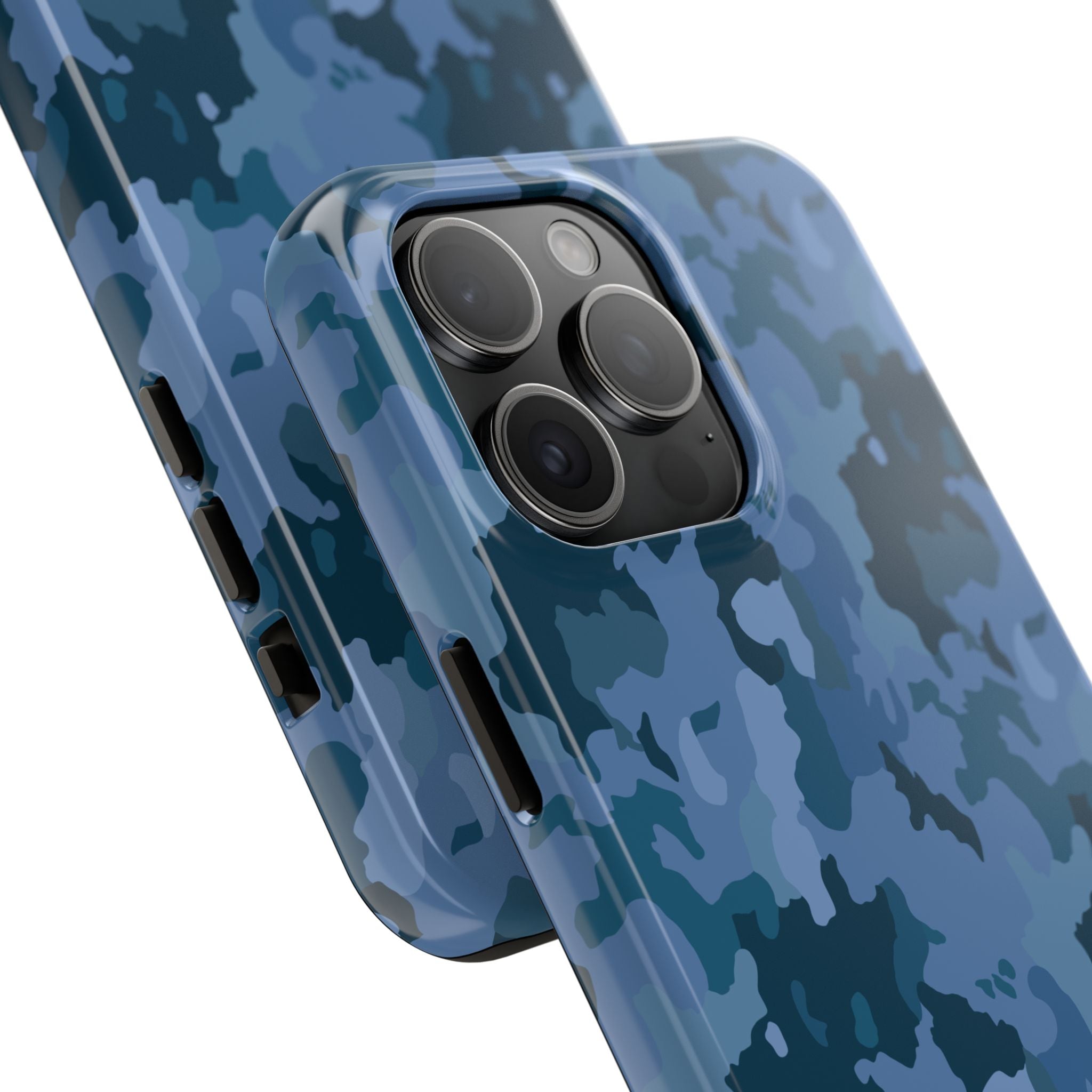 Tough Phone Cases - Blue Camo