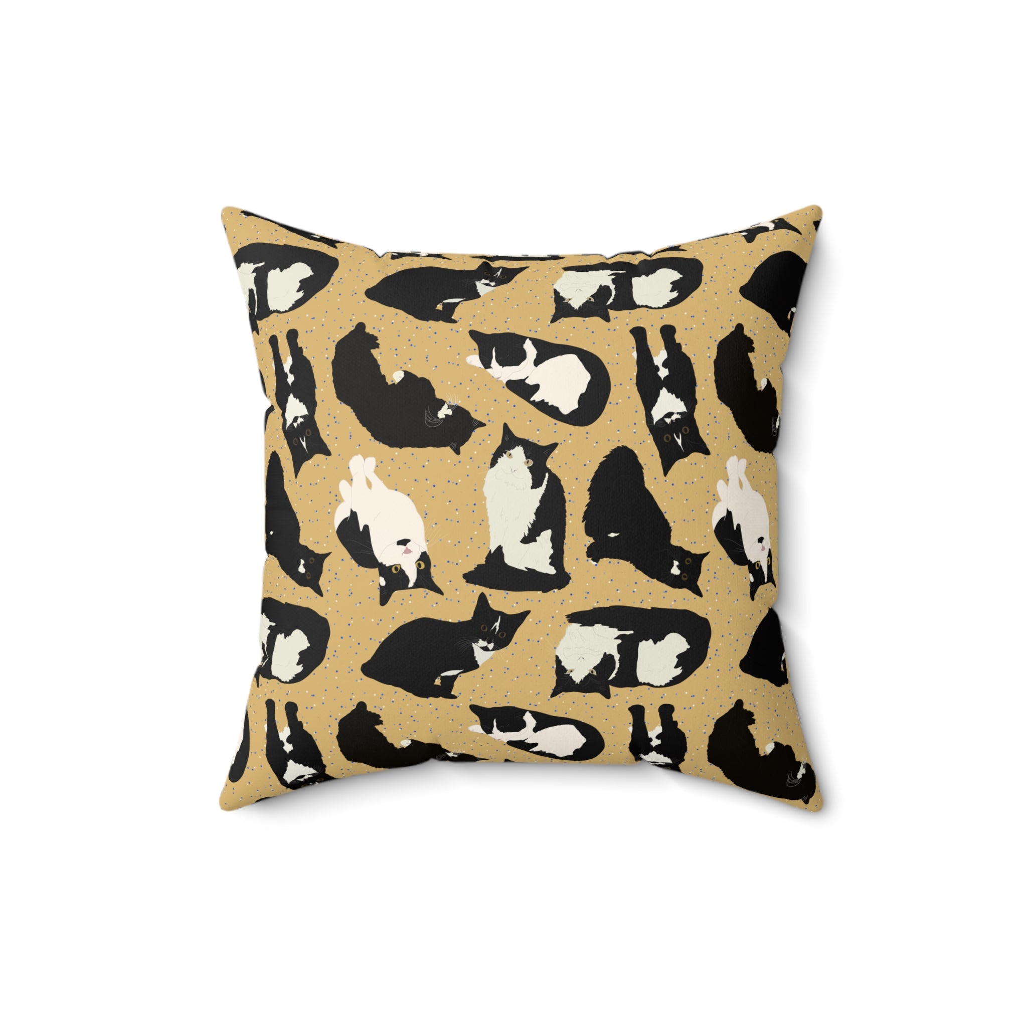 Spun Polyester Square Pillow - Cats