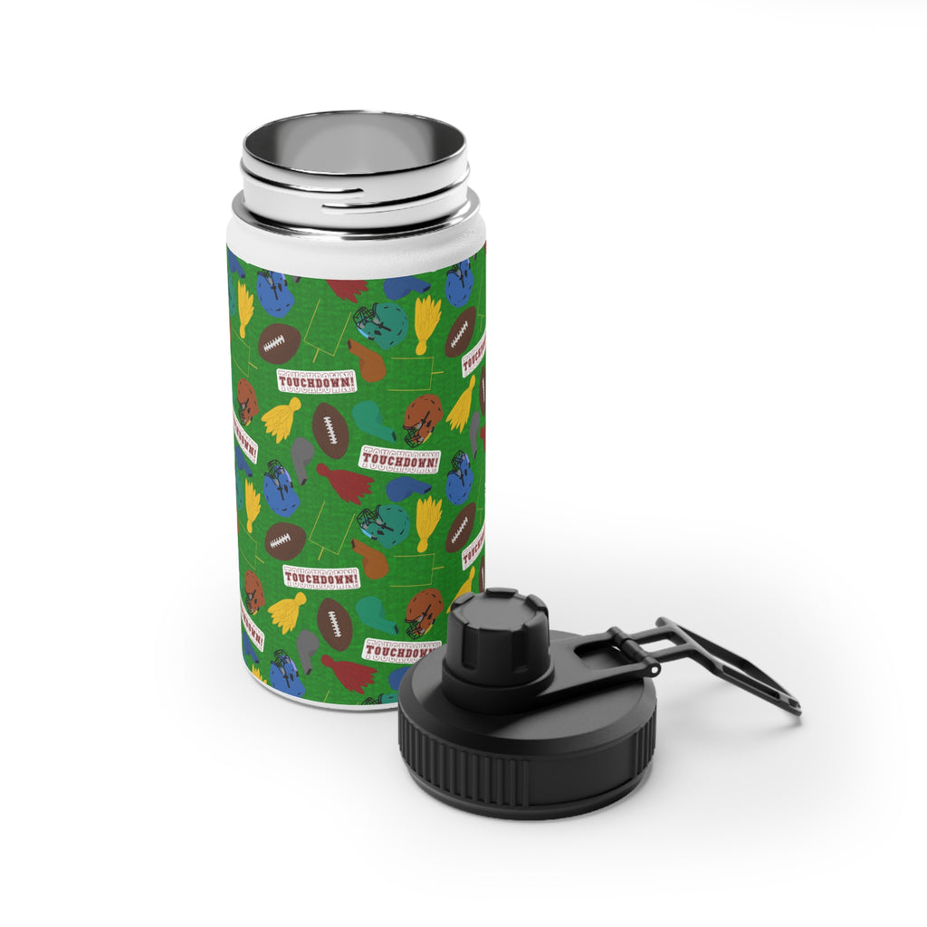 Stainless Steel Water Bottle, Sports Lid - Football