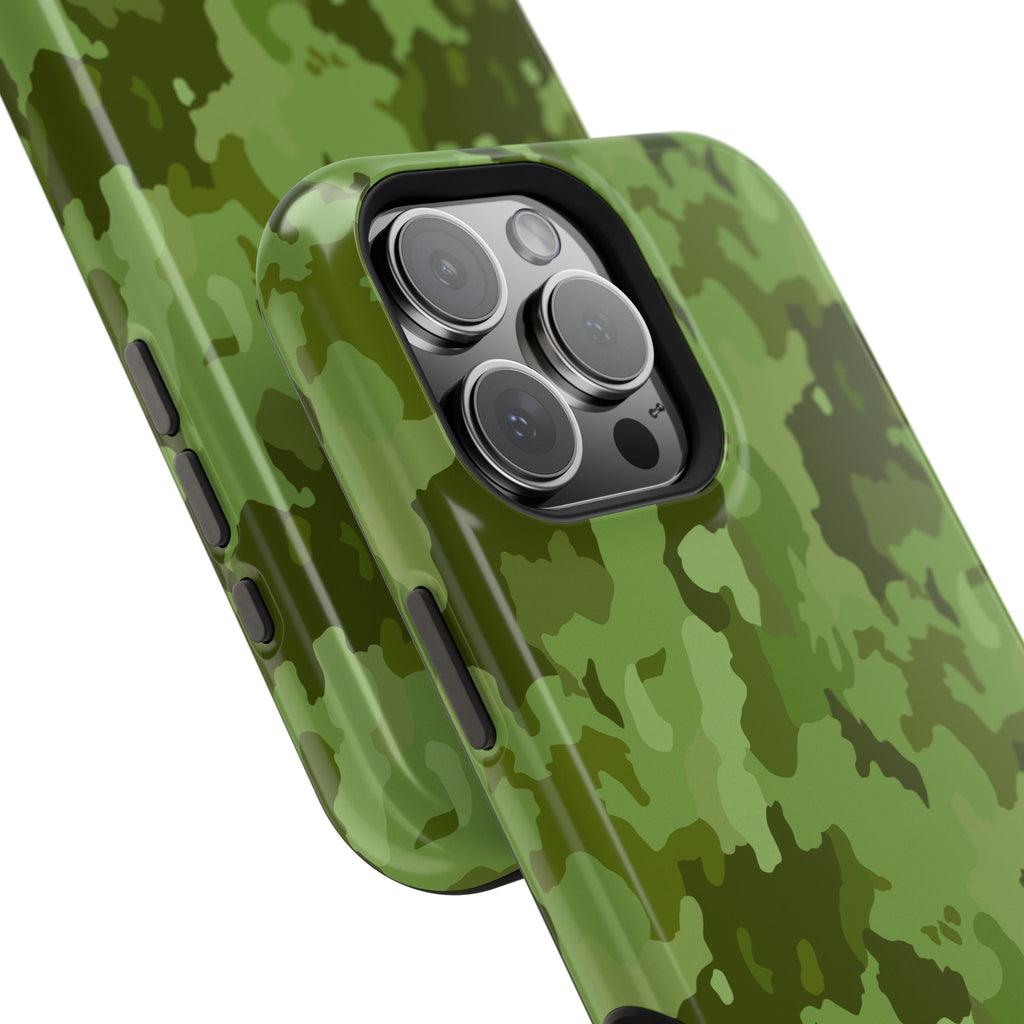 Magnetic Impact-Resistant Cases - Green Camo