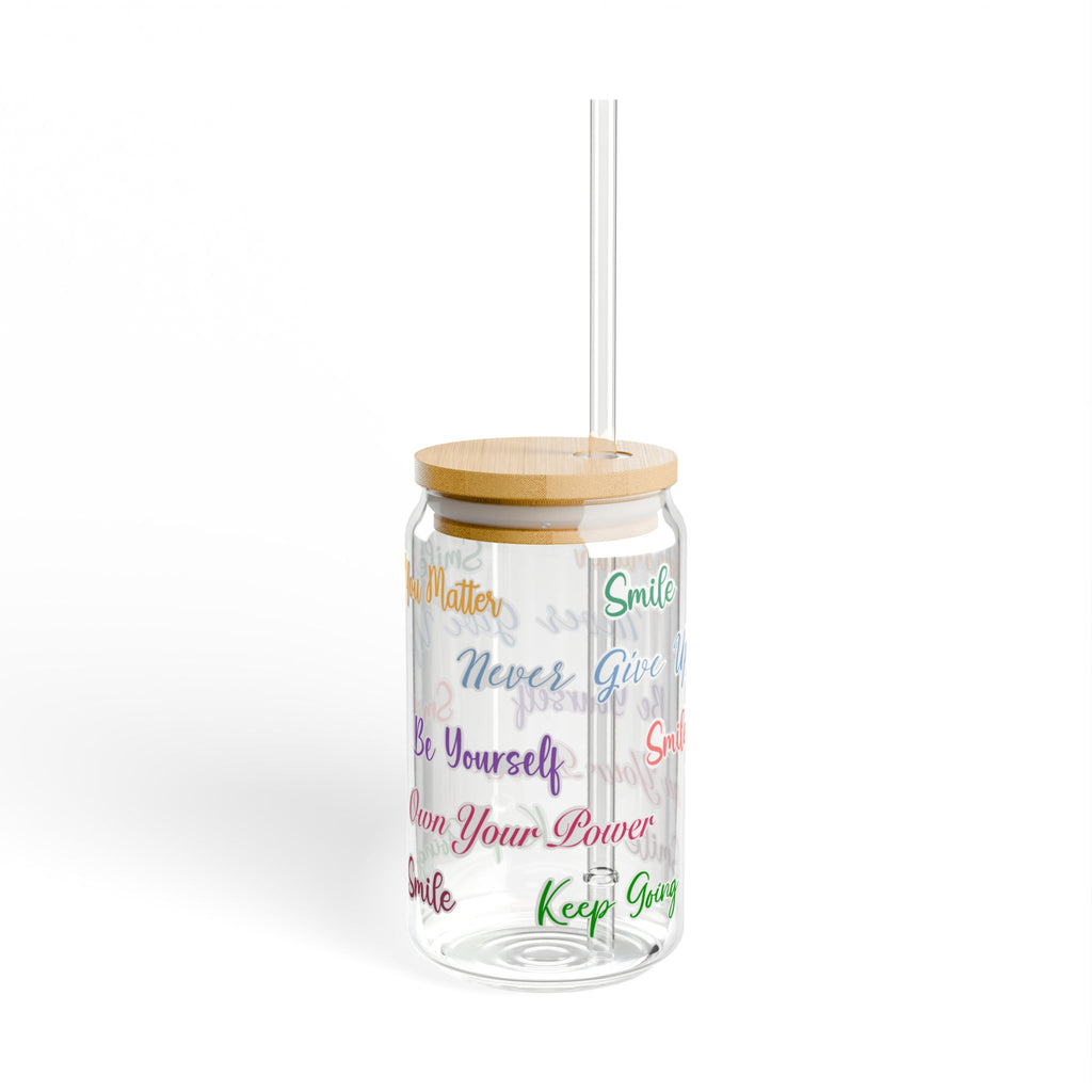 Sipper Glass, 16oz - Inspo Words