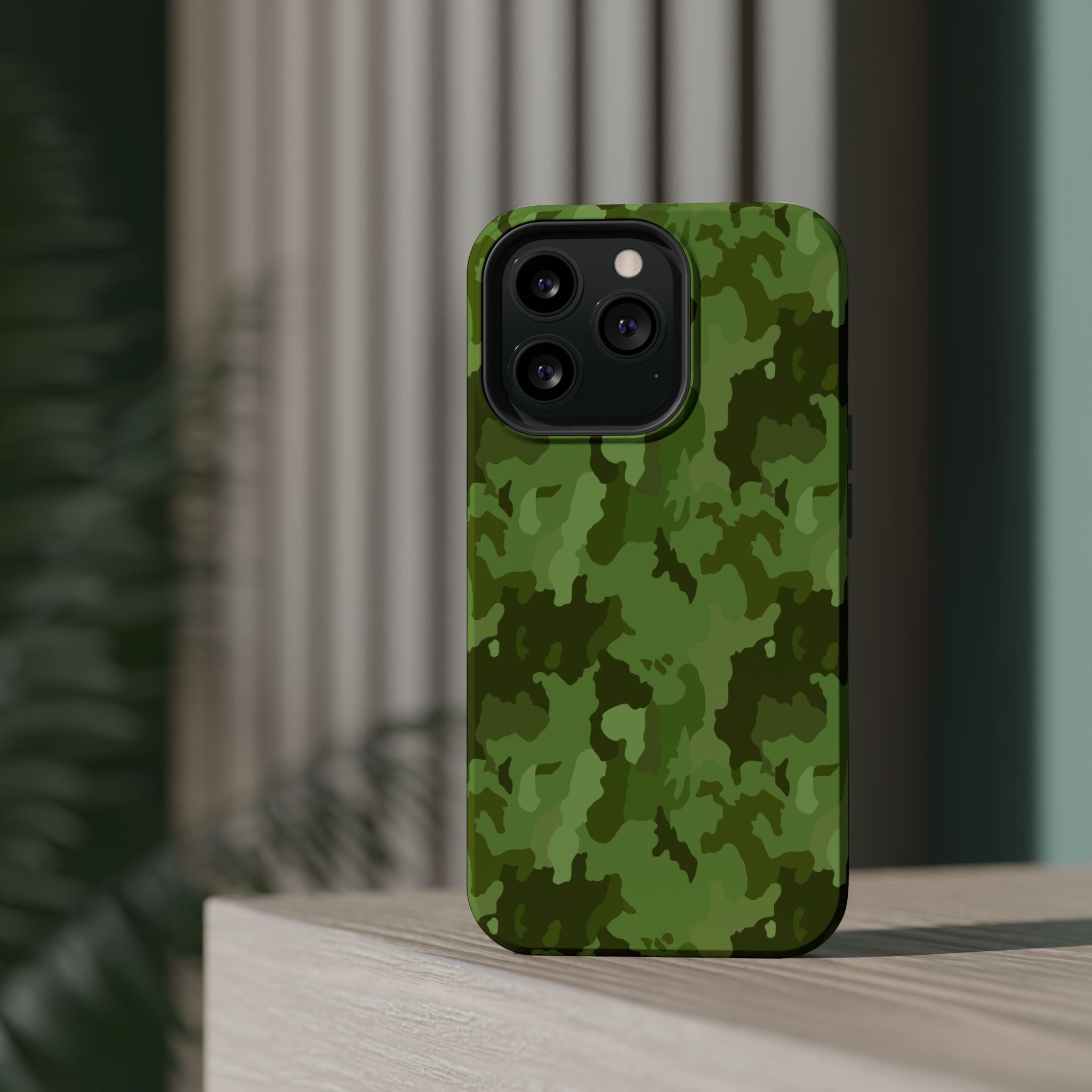 Magnetic Impact-Resistant Cases - Green Camo