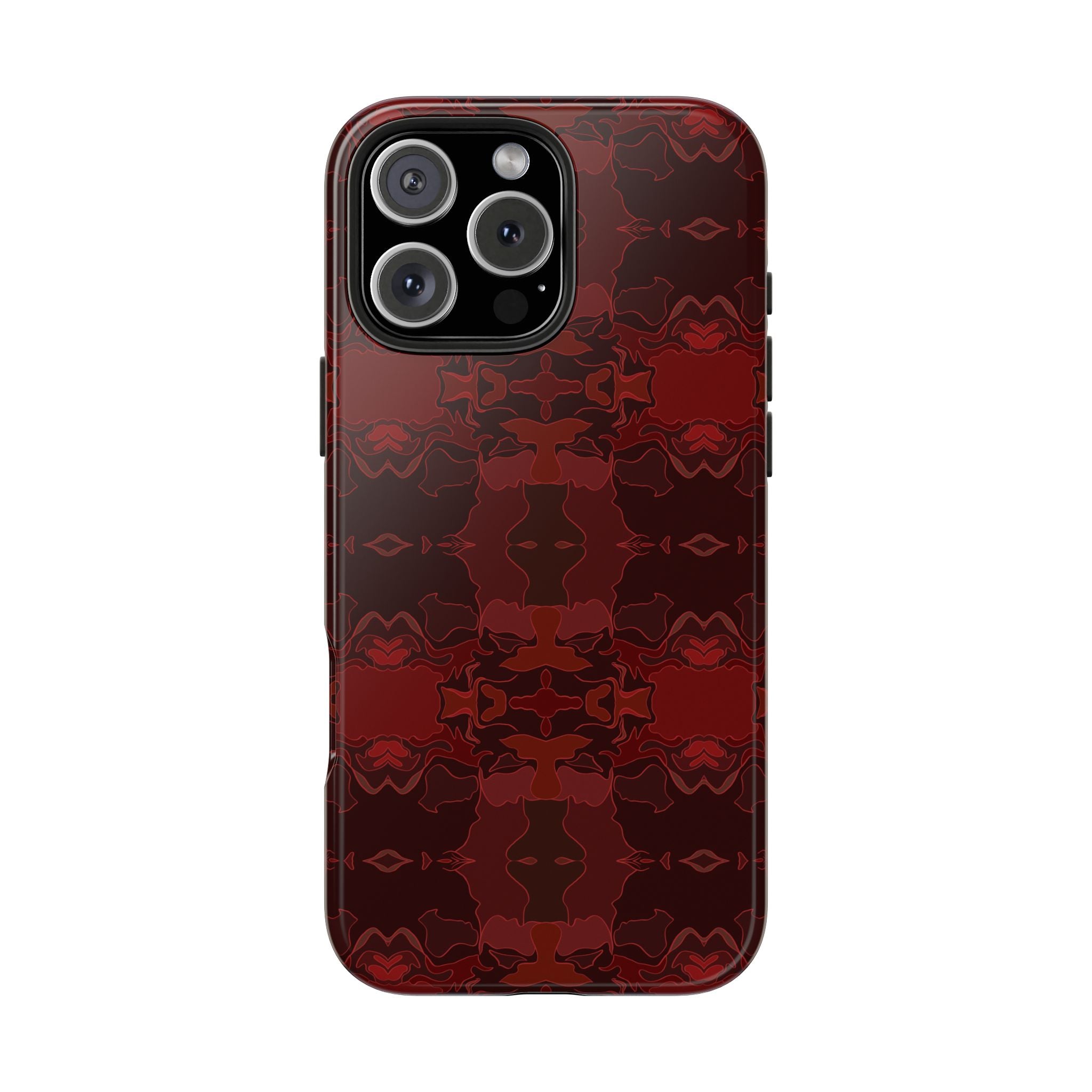 Tough Phone Cases - Red Kaleidoscope Pattern