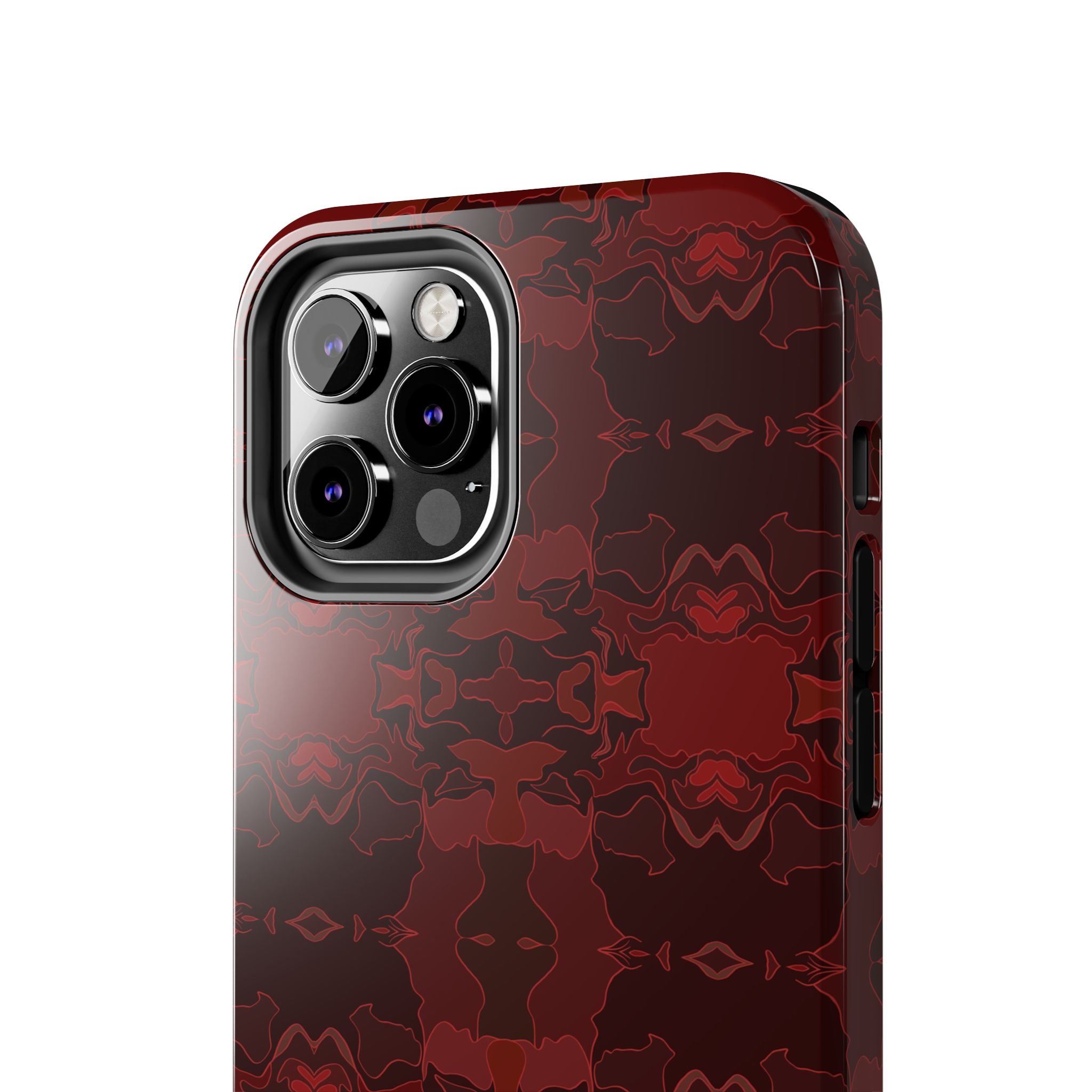 Tough Phone Cases - Red Kaleidoscope Pattern