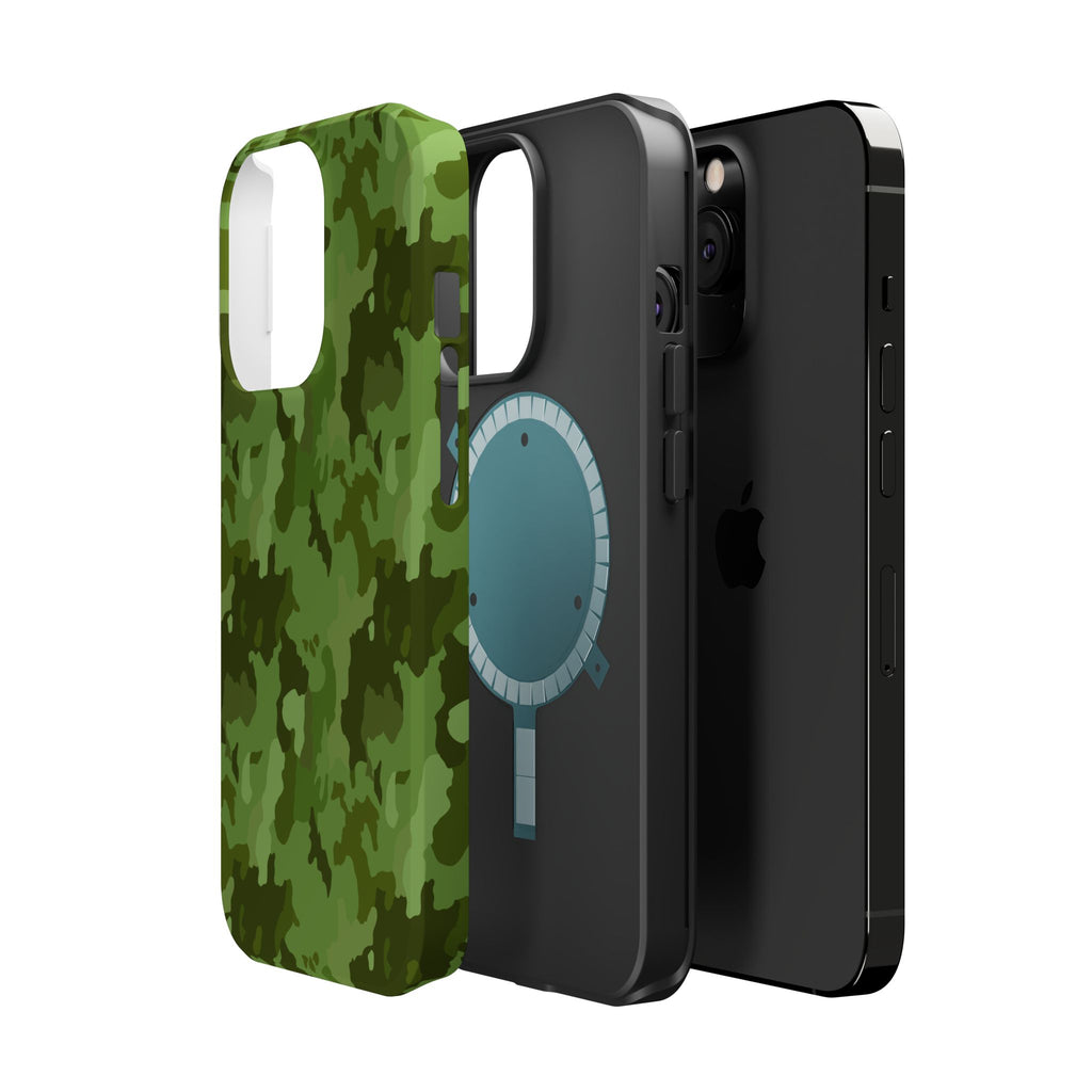 Magnetic Impact-Resistant Cases - Green Camo