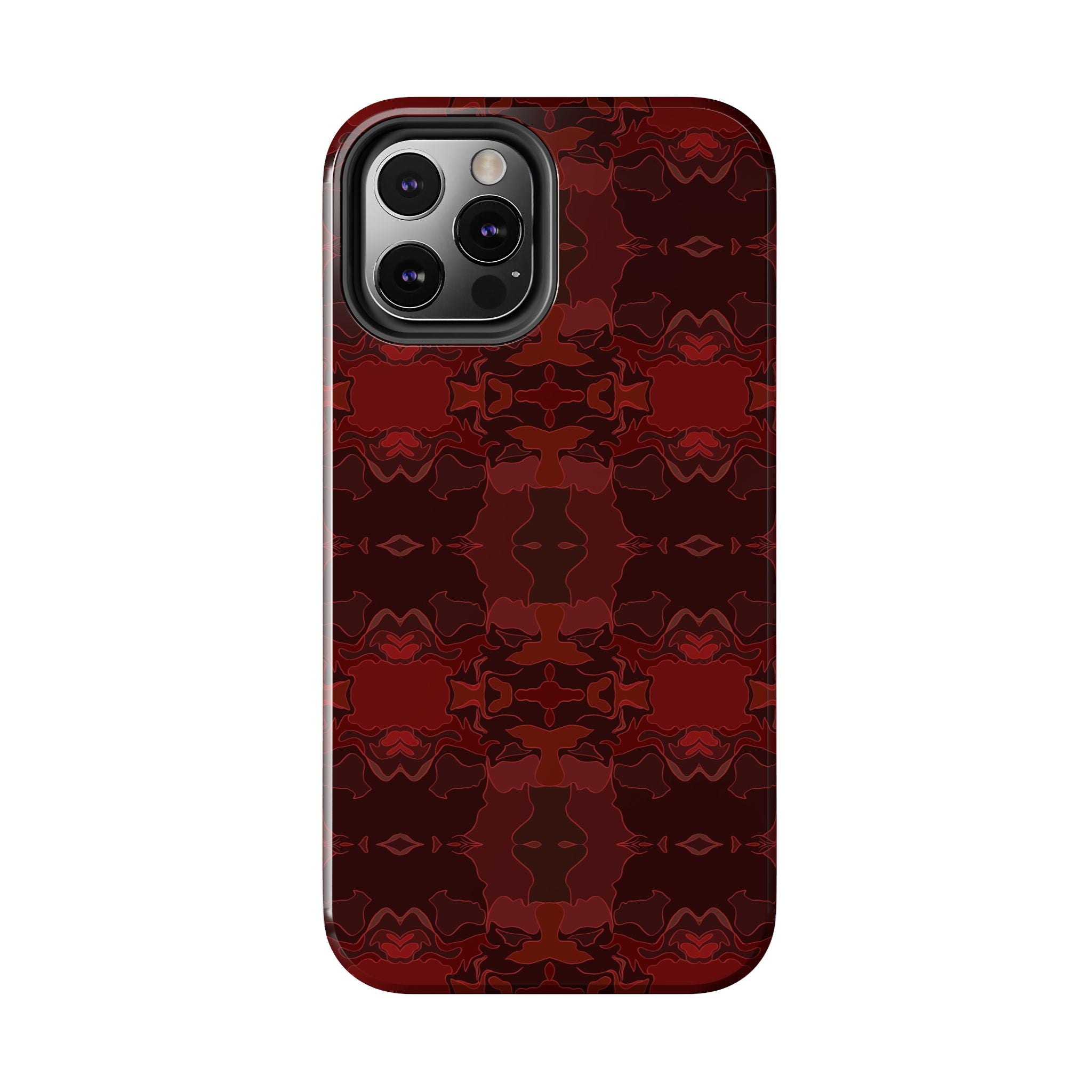 Tough Phone Cases - Red Kaleidoscope Pattern
