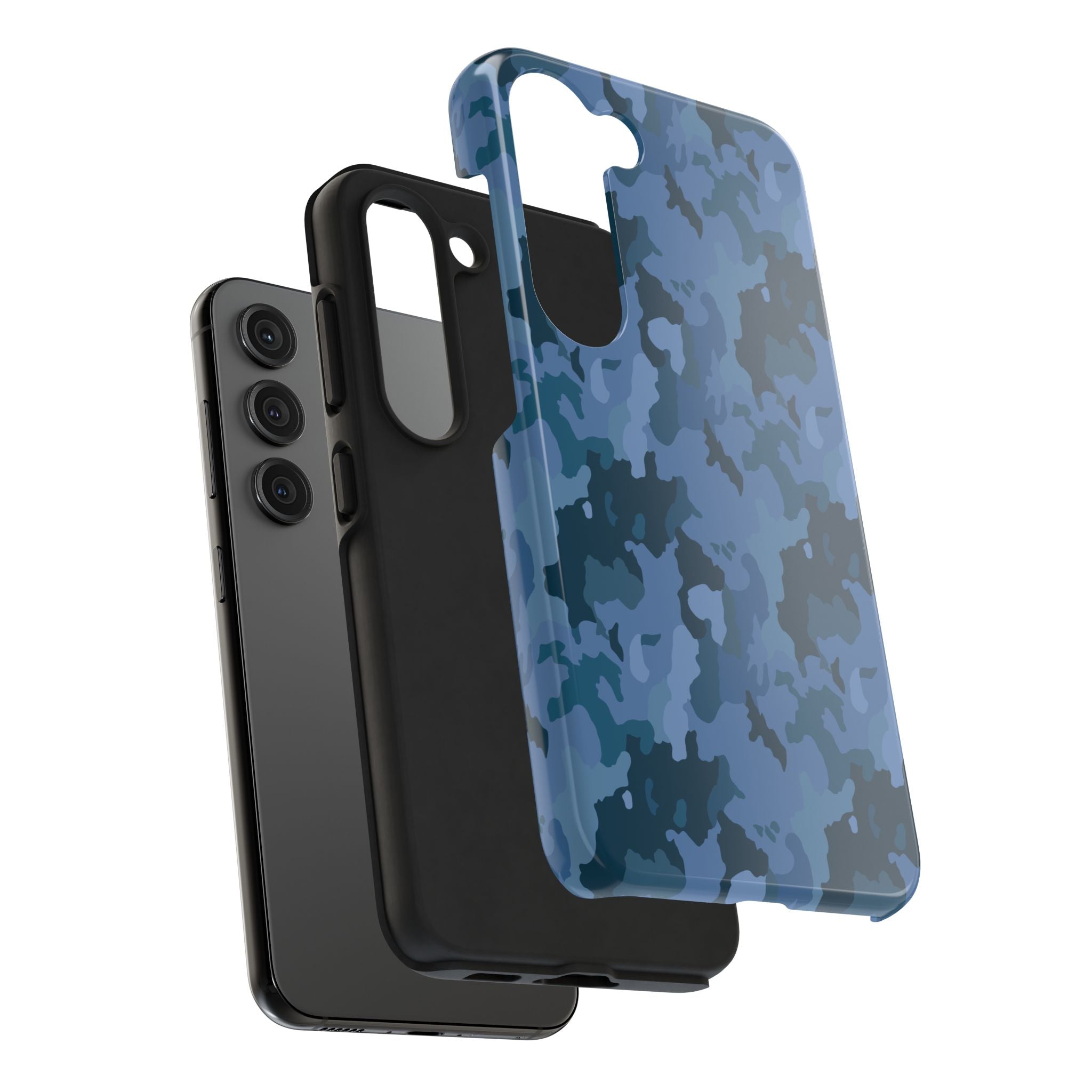 Tough Phone Cases - Blue Camo