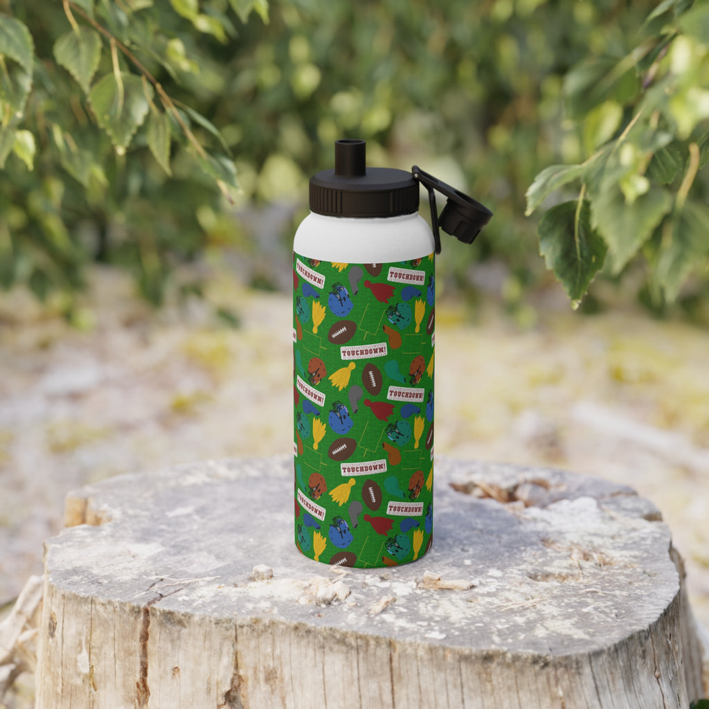 Stainless Steel Water Bottle, Sports Lid - Football