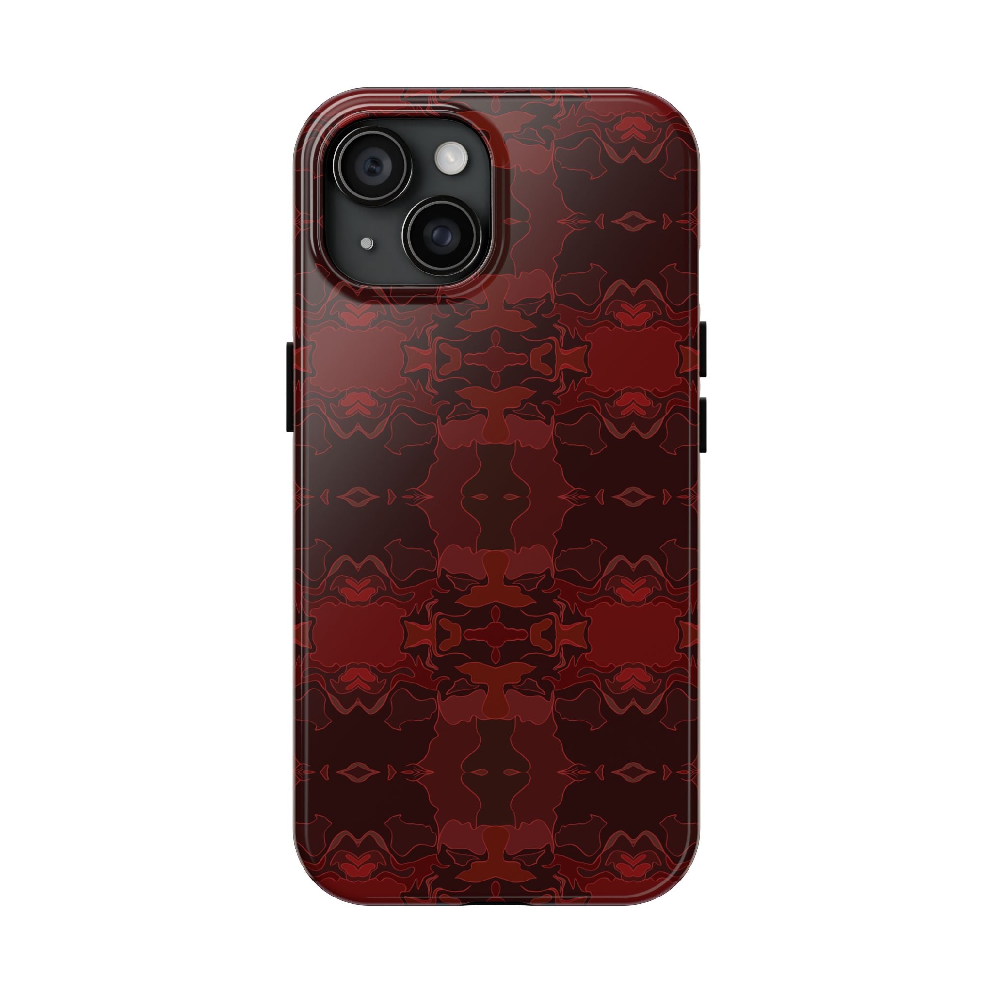 Tough Phone Cases - Red Kaleidoscope Pattern