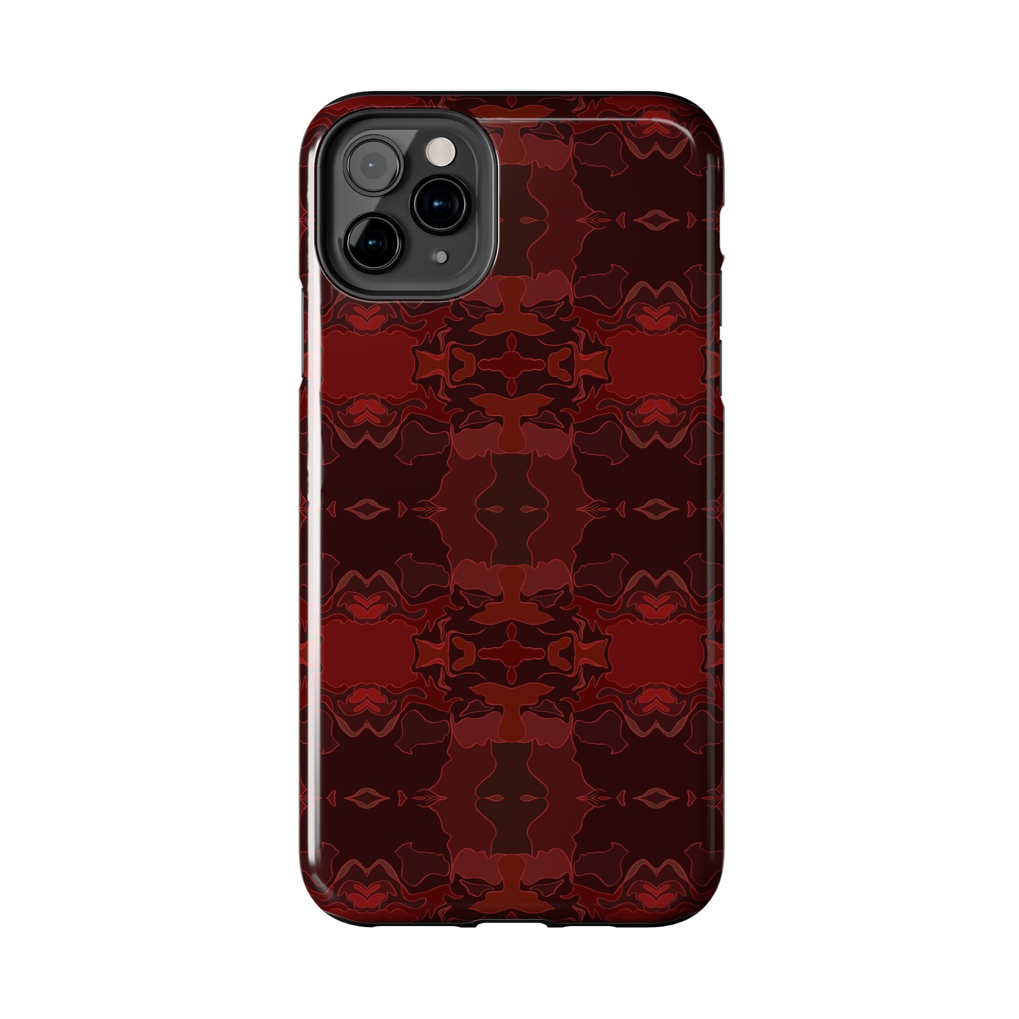 Tough Phone Cases - Red Kaleidoscope Pattern