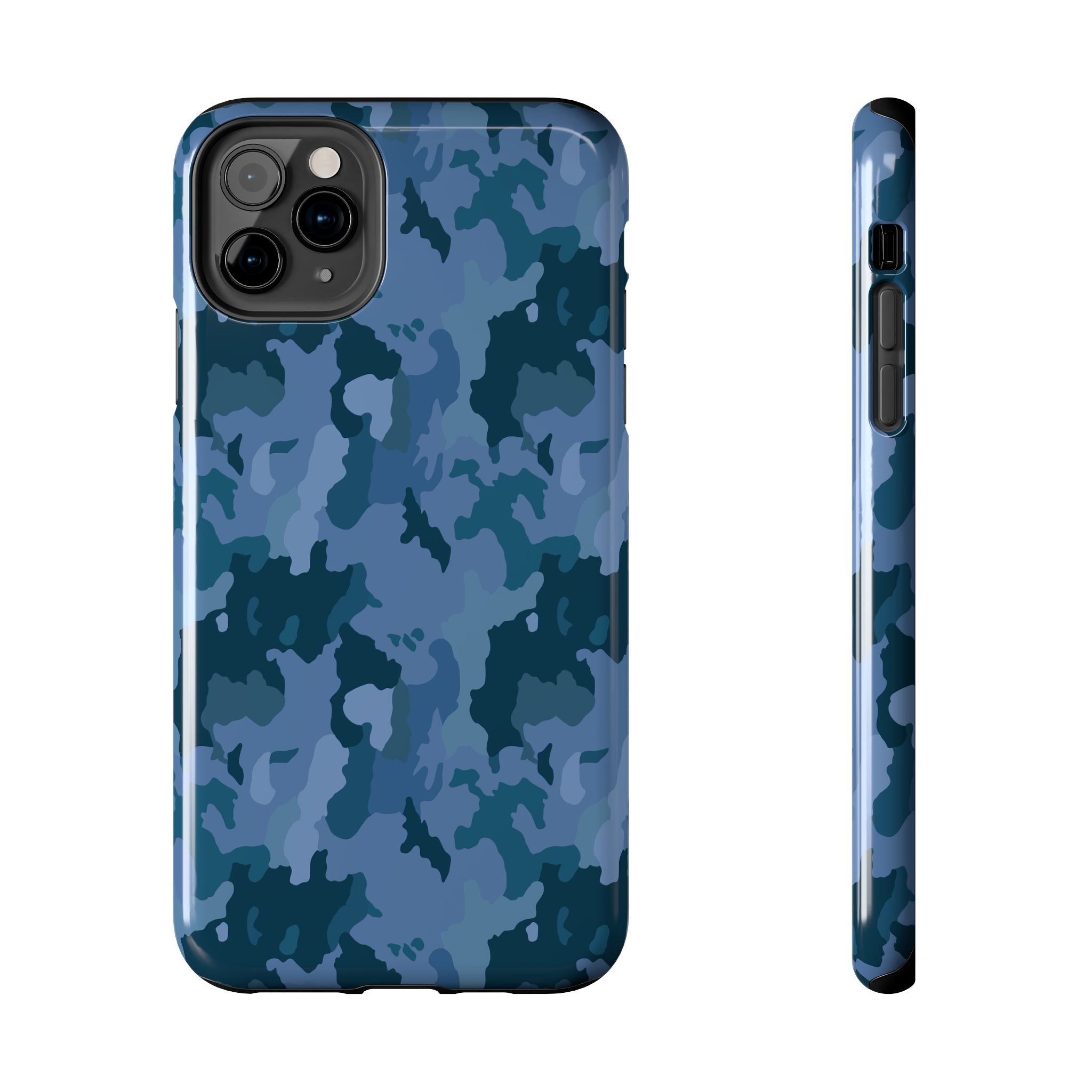 Tough Phone Cases - Blue Camo