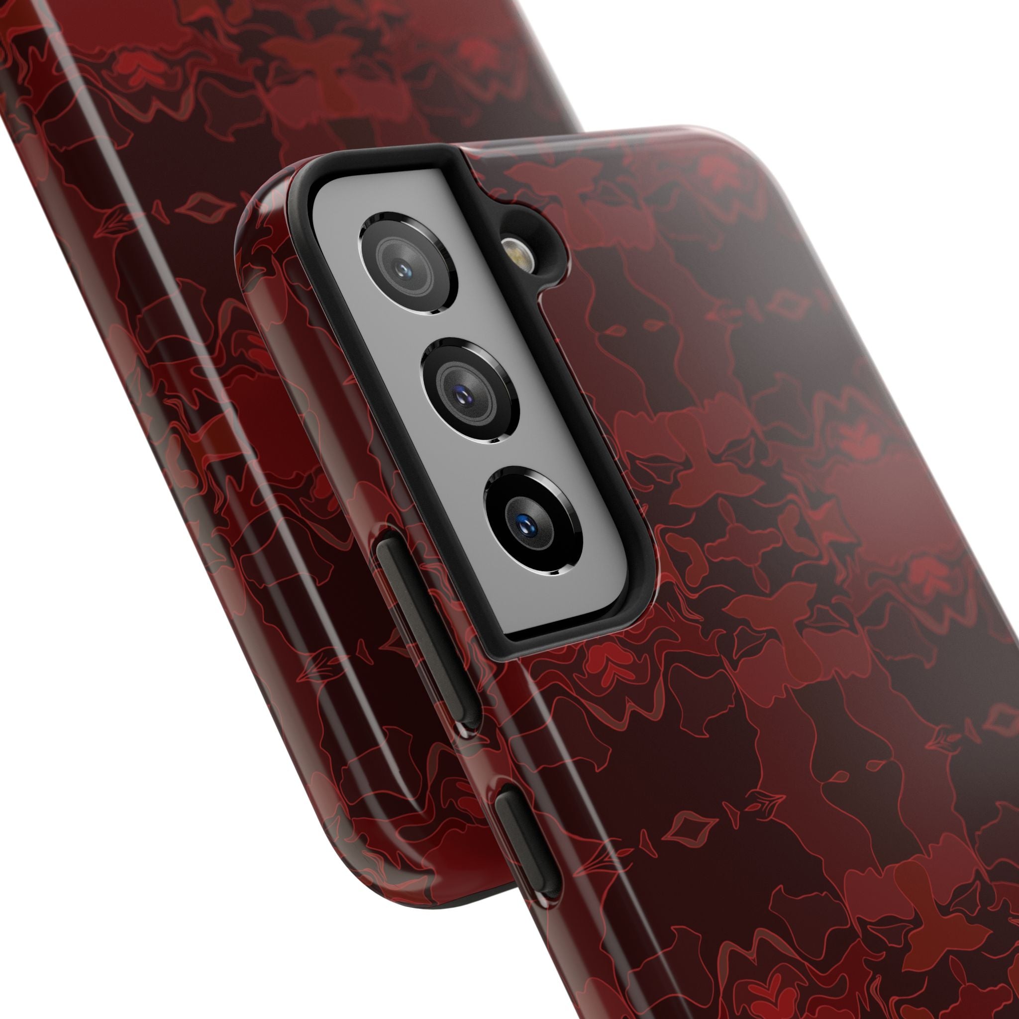 Tough Phone Cases - Red Kaleidoscope Pattern