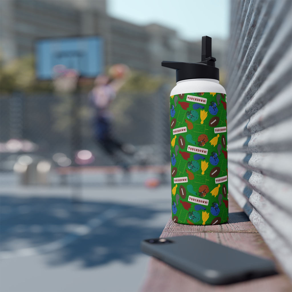 Stainless Steel Water Bottle, Standard Lid - Football
