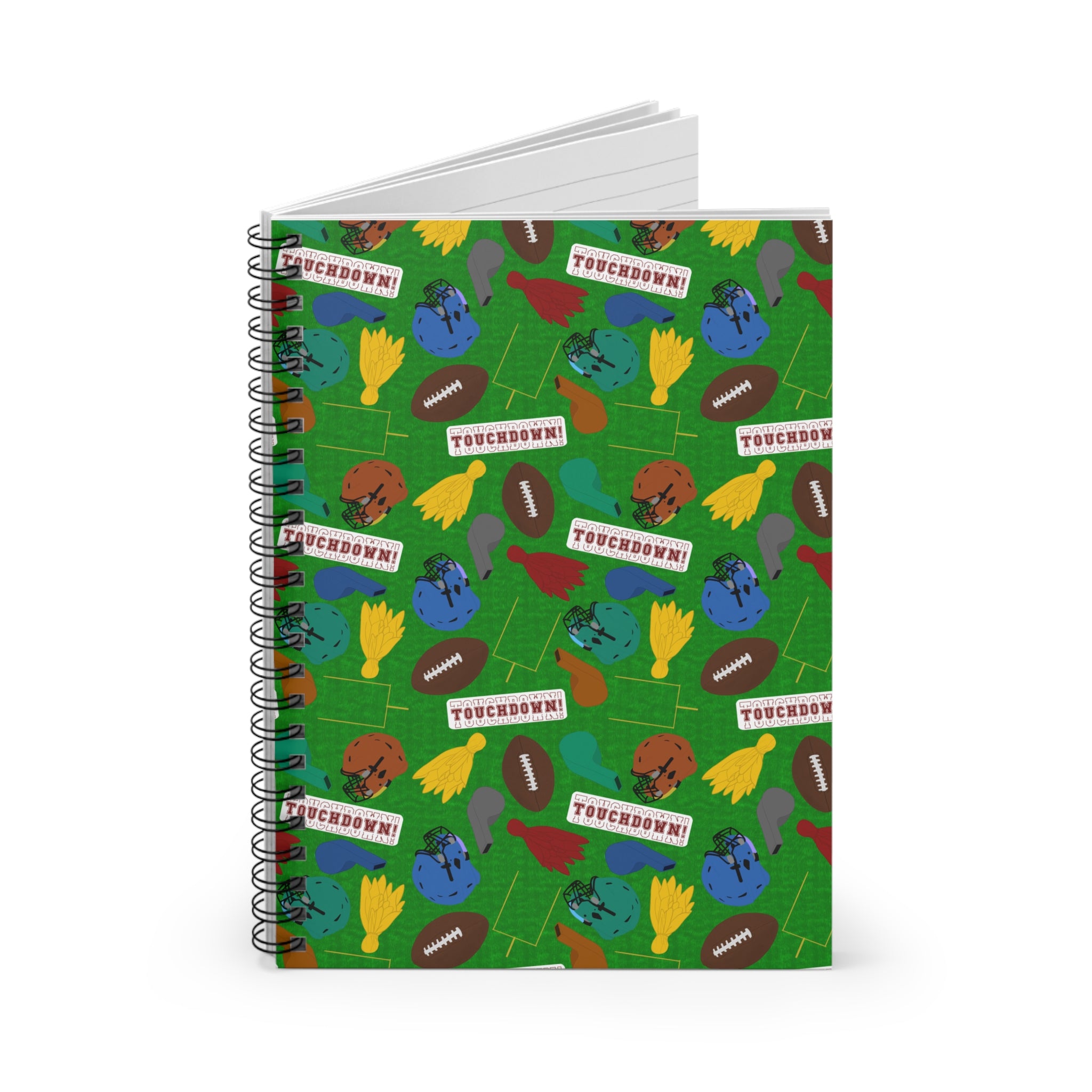 Spiral Notebook - Ruled Line - Football