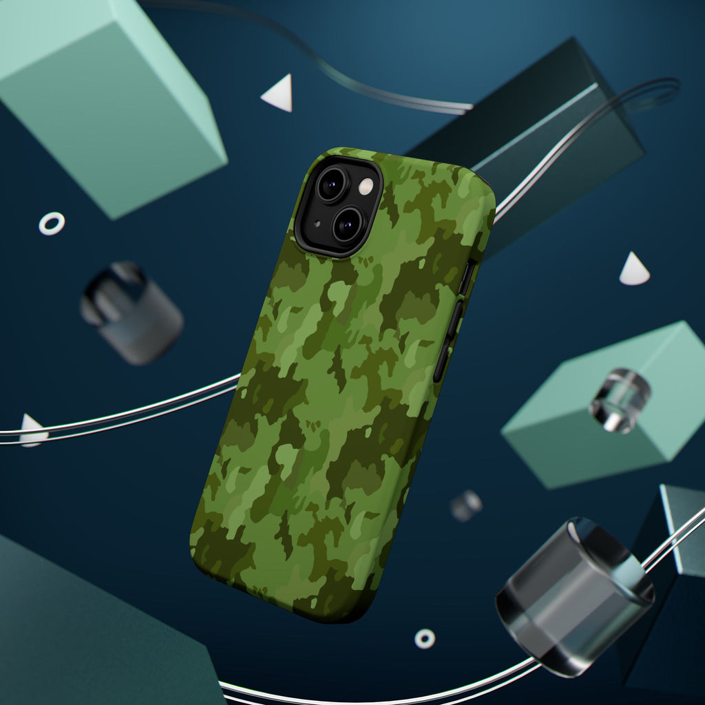 Magnetic Impact-Resistant Cases - Green Camo