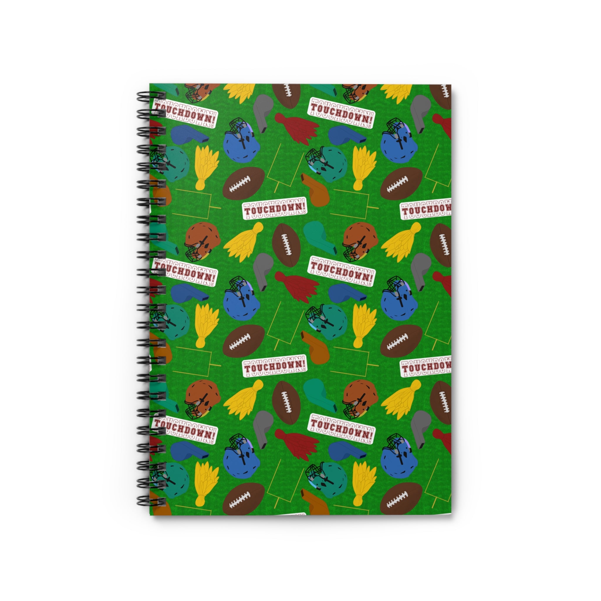Spiral Notebook - Ruled Line - Football