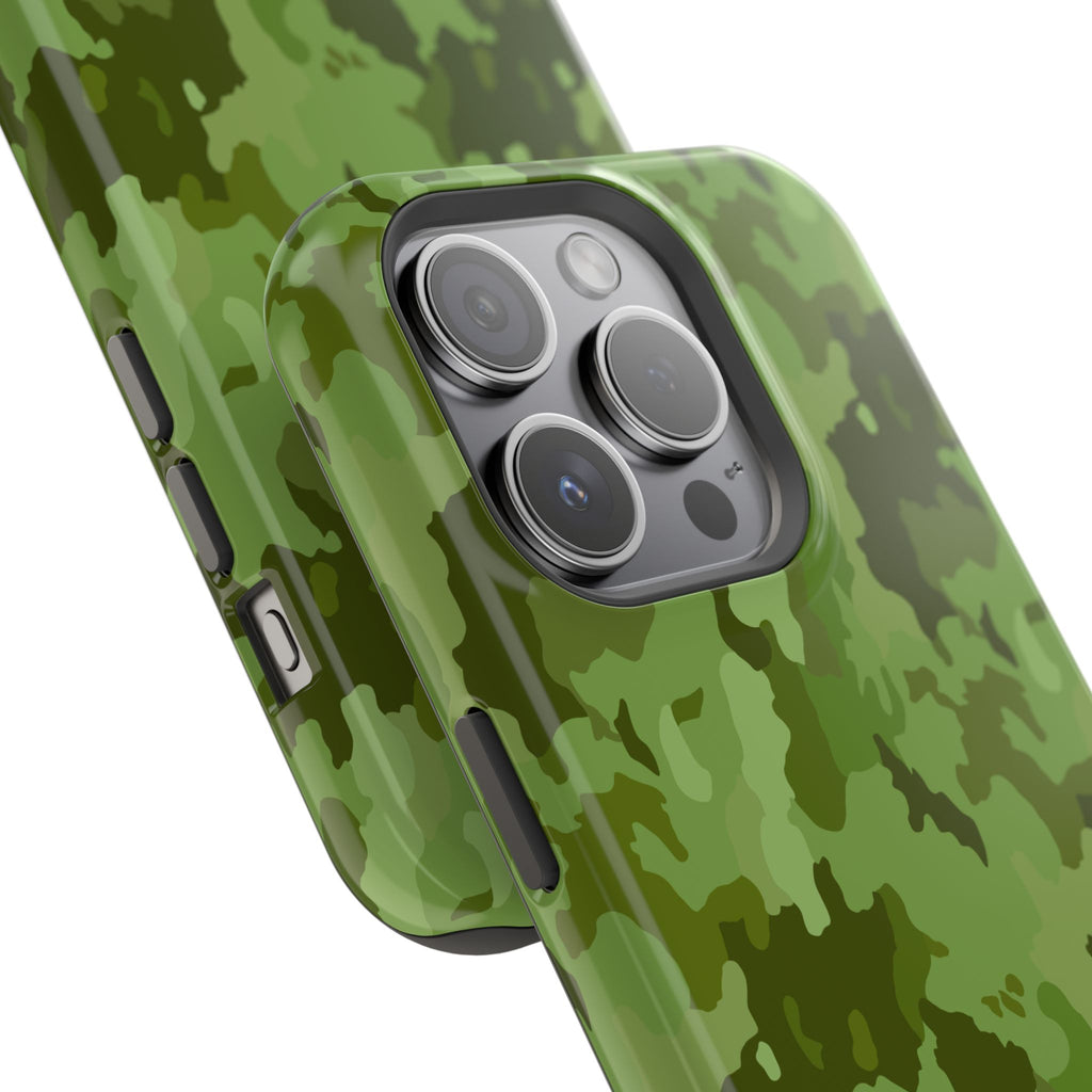 Magnetic Impact-Resistant Cases - Green Camo